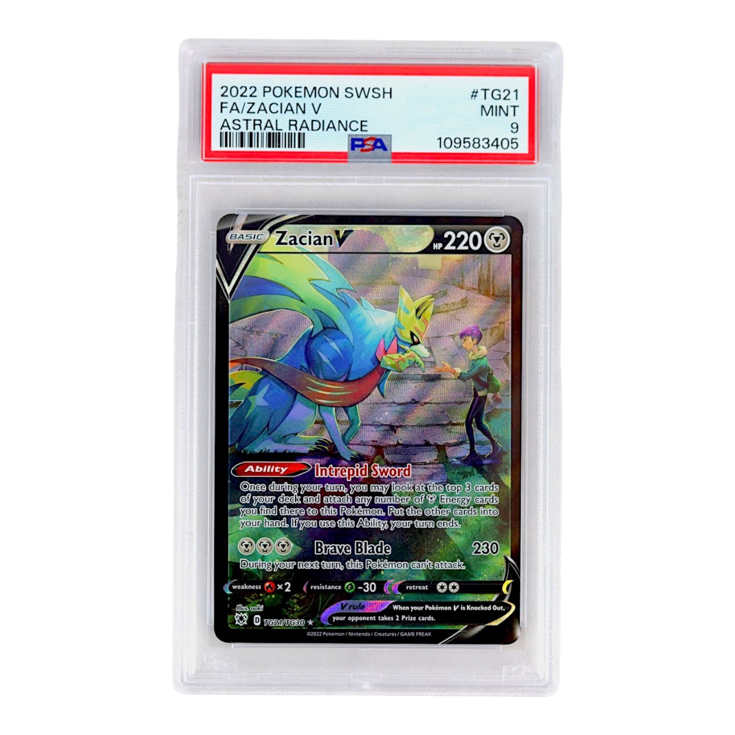 2022 Zacian V #TG21 PSA 9