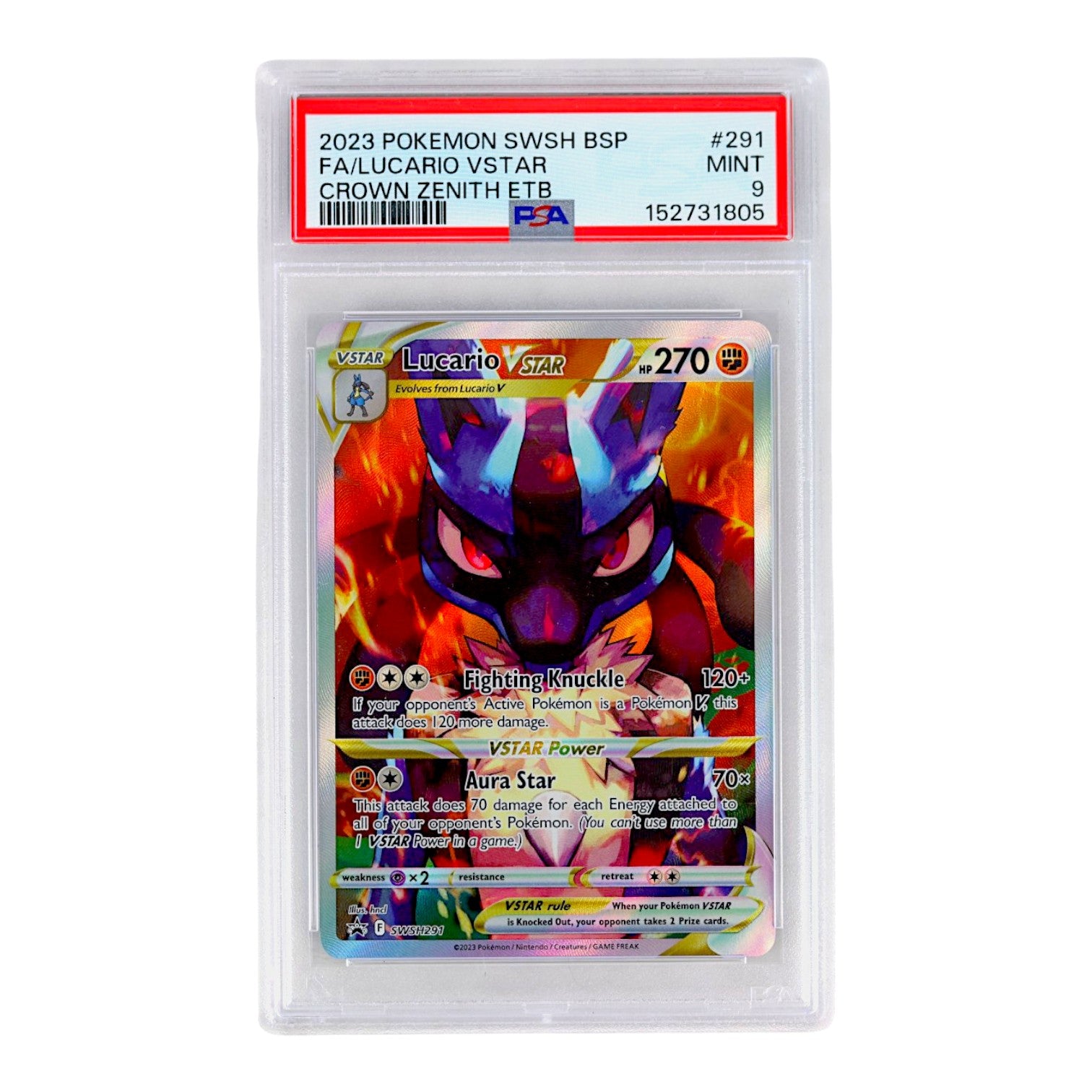 2023 Lucario VSTAR #291 PSA 9