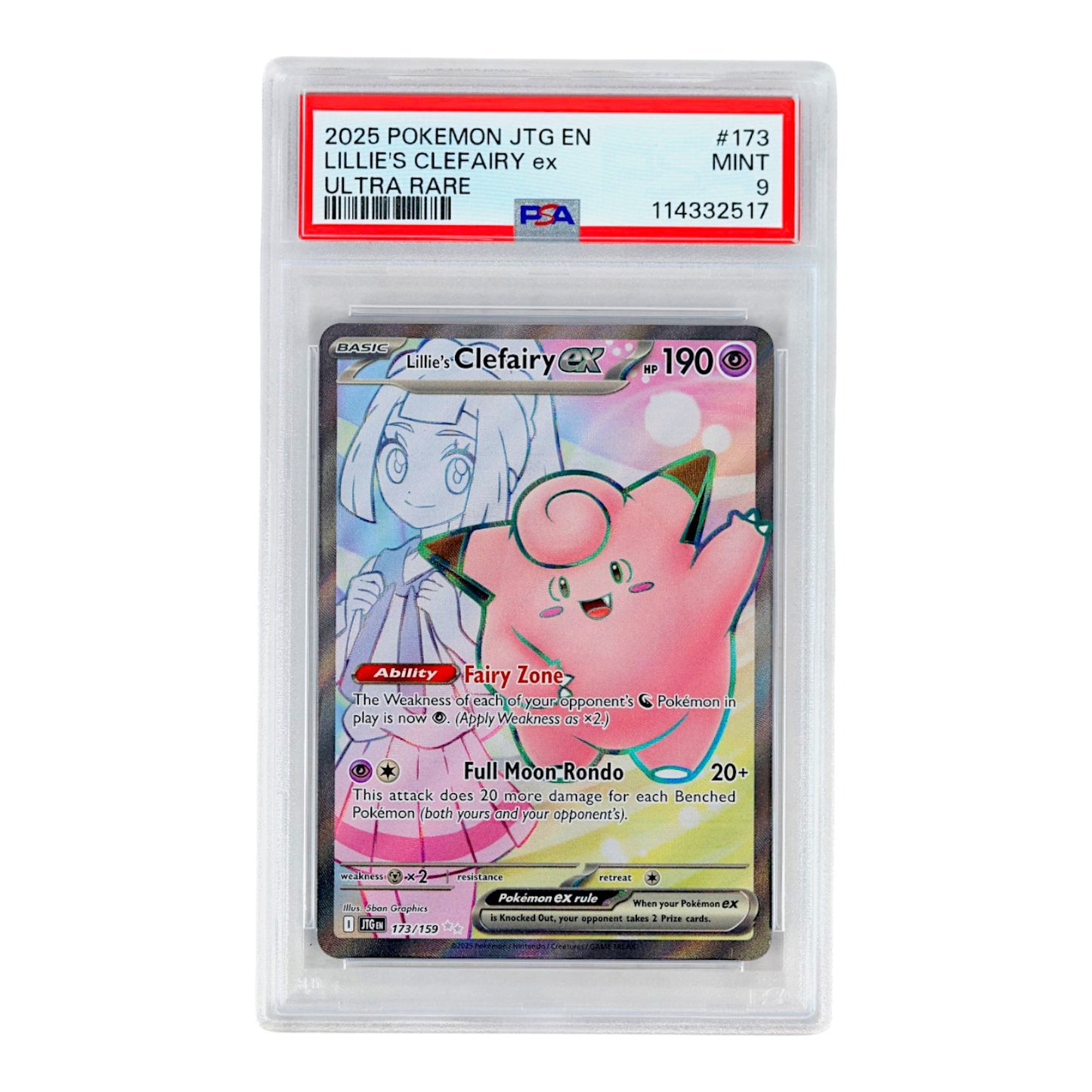2025 Lillie's Clefairy EX #173 PSA 9