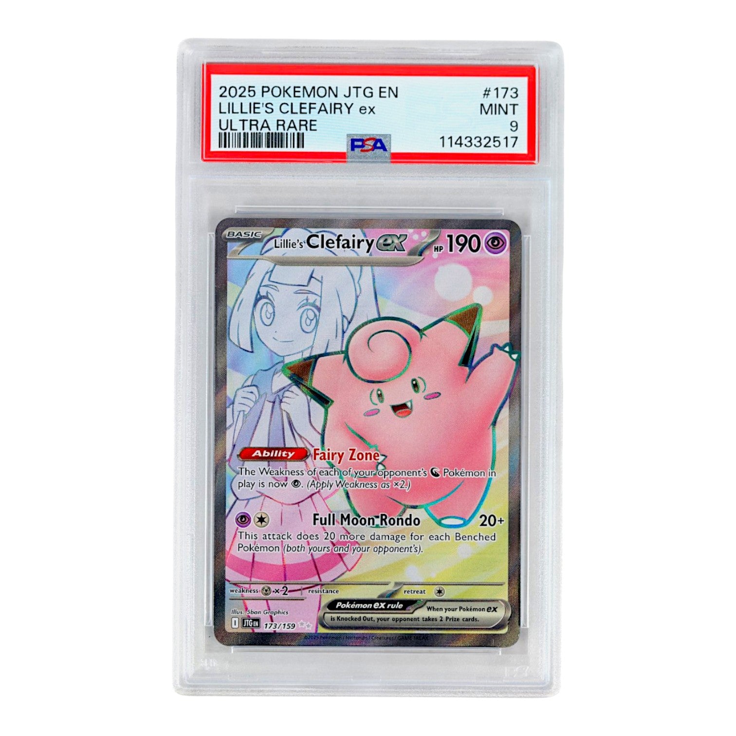 2025 Lillie's Clefairy EX #173 PSA 9