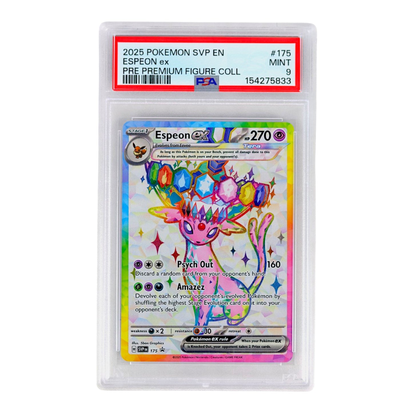 2025 Espeon EX #175 PSA 9