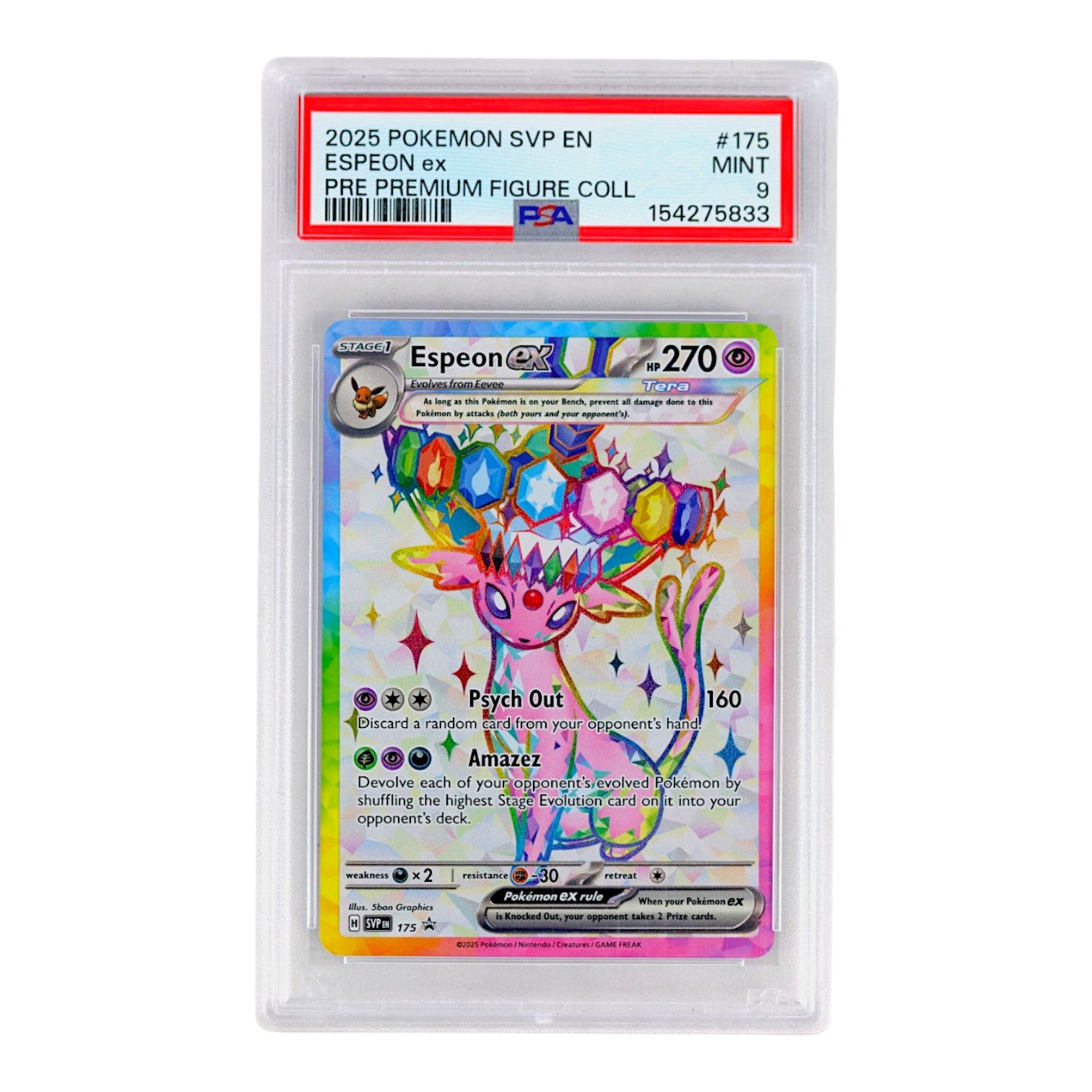 2025 Espeon EX #175 PSA 9
