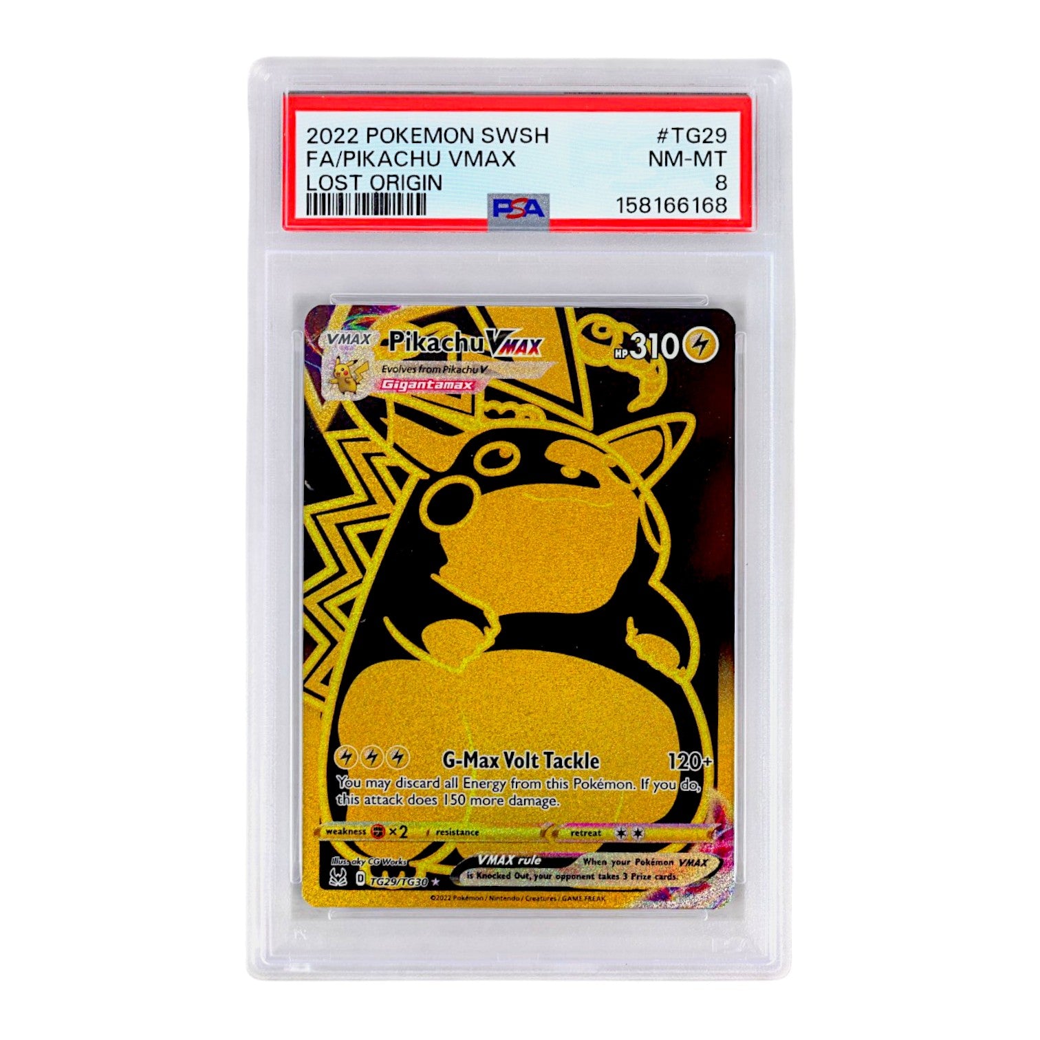 2022 Pikachu VMAX #TG29 PSA 8