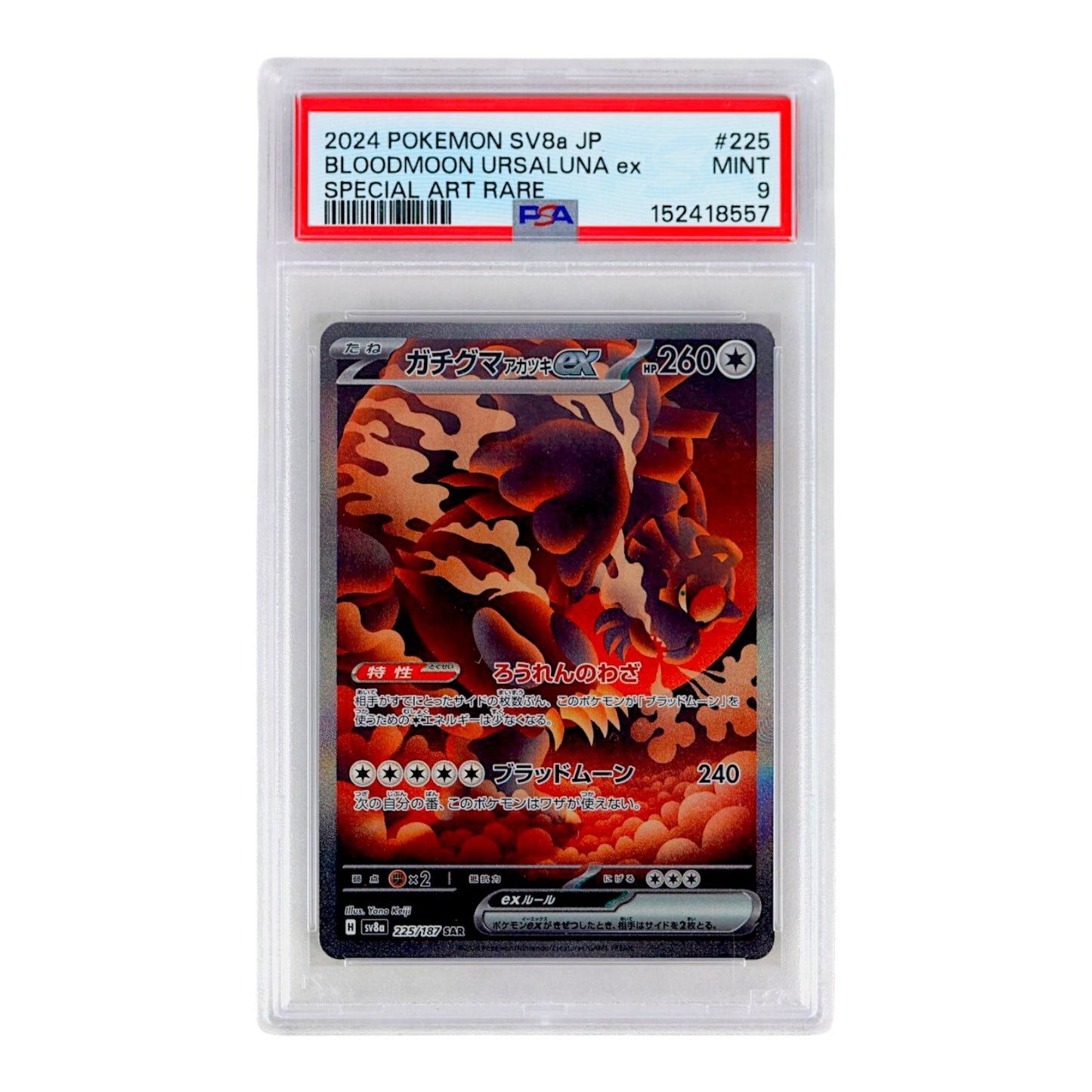 2024 Bloodmoon Ursaluna EX #225 (Japanese) PSA 9