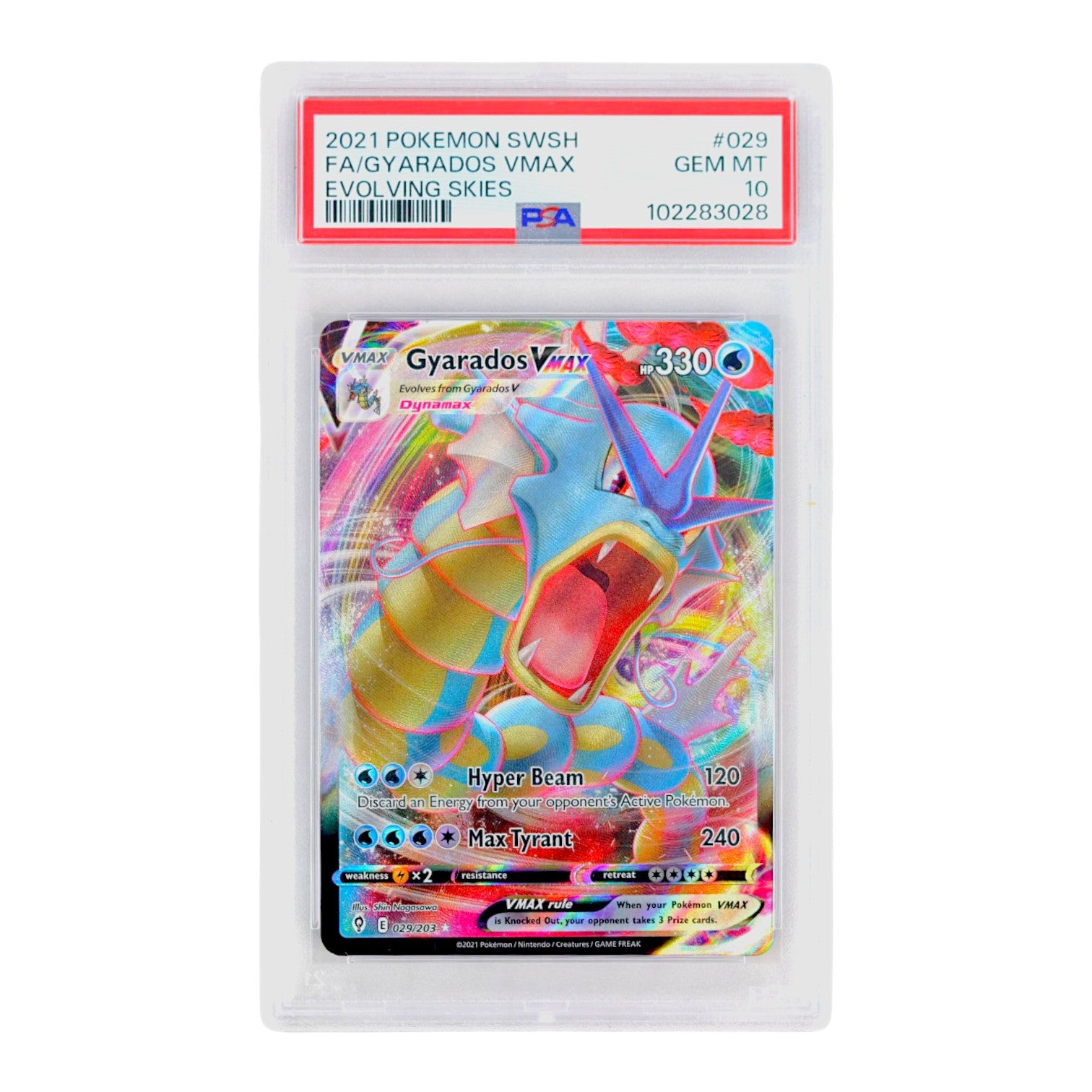 2021 Gyarados VMAX #029 PSA 10