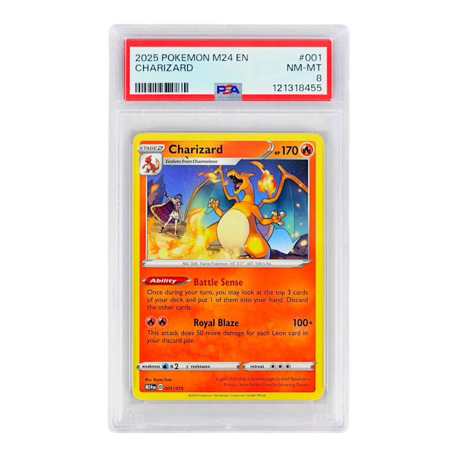 2025 Charizard #001 PSA 8