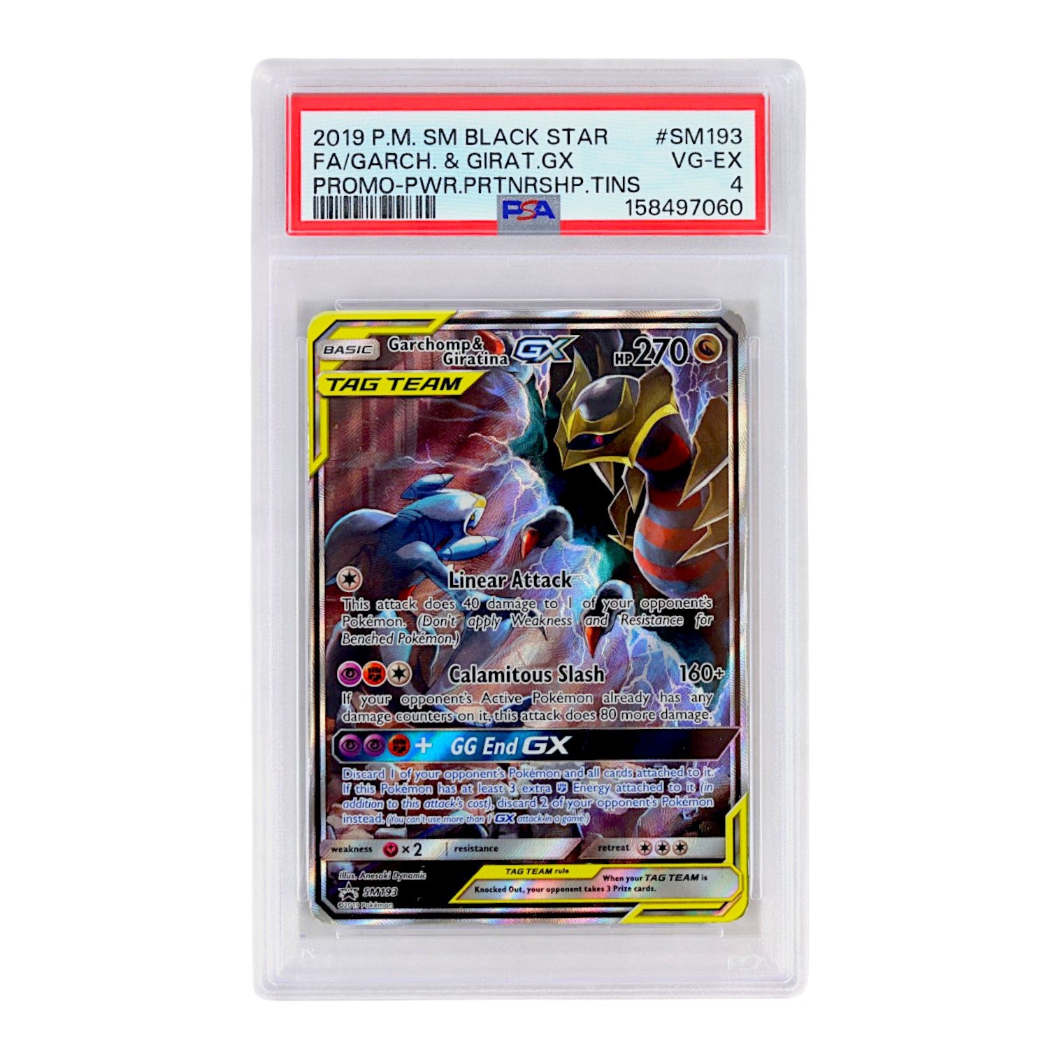 2019 Garchomp & Giratina GX #SM193 PSA 4