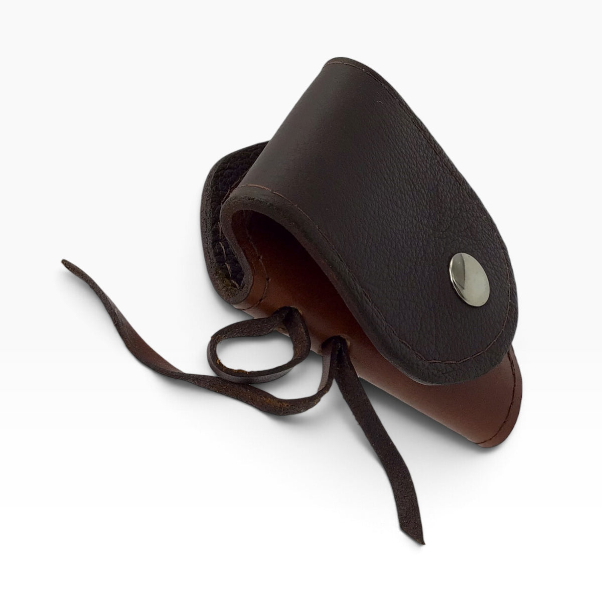 Brown Leather Gun Holster with Leather Hammer Thong