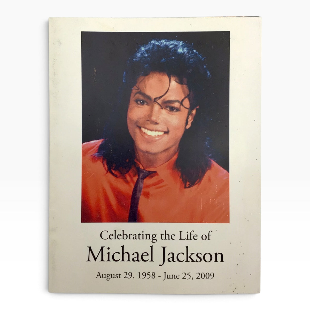 2009 Michael Jackson Private Funeral Program "Celebrating the Life of Michael Jackson"
