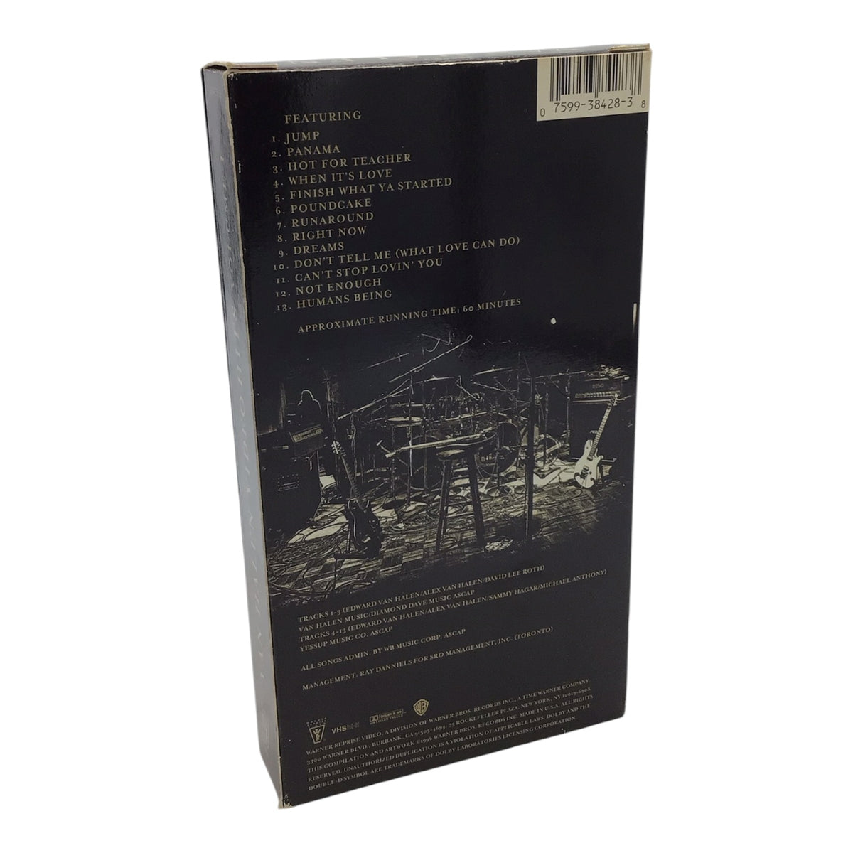 Van Halen Video Hits Volume 1 VHS Tape