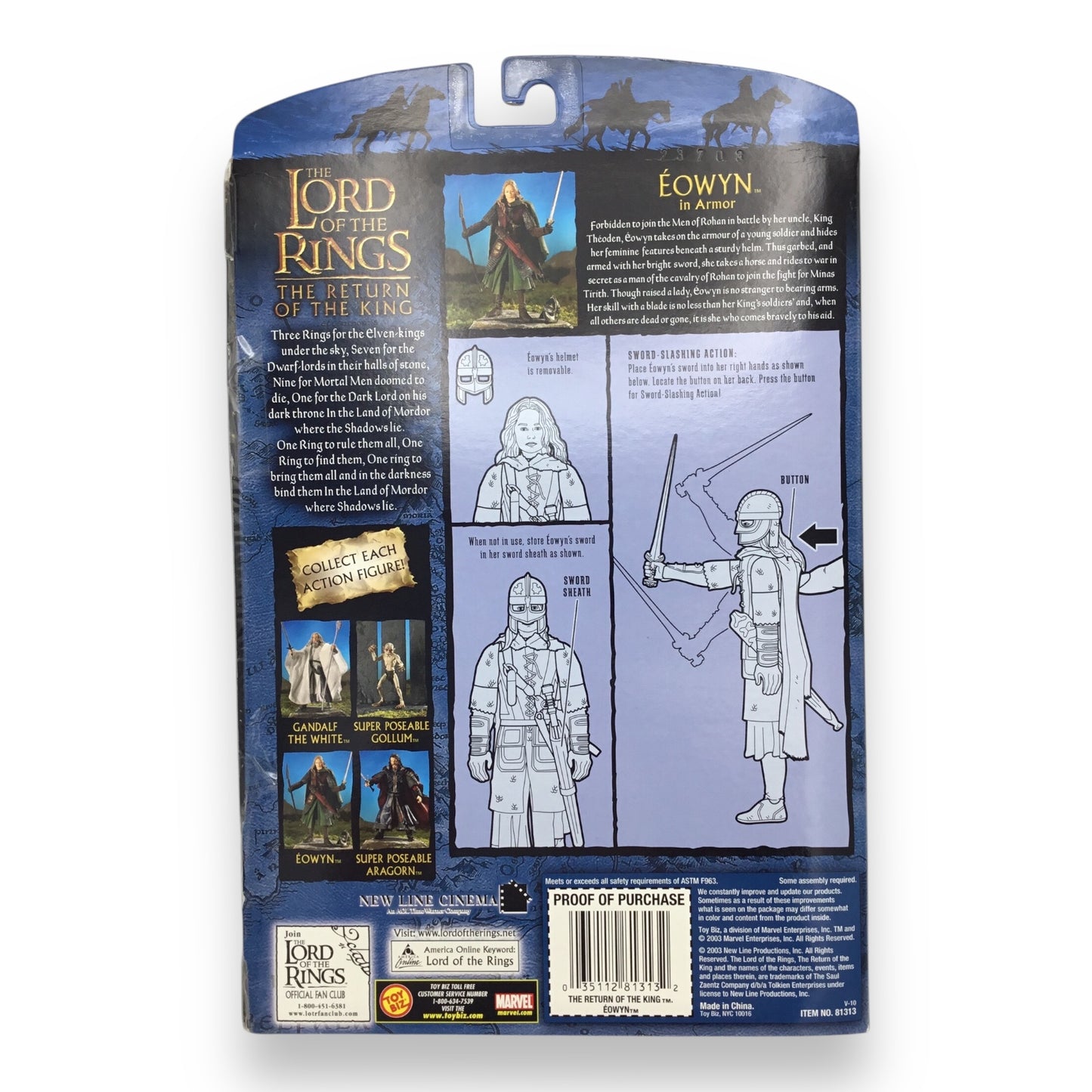 Lord of the Rings Return of the King Éowyn in Armor (Toy Biz, New in Box)
