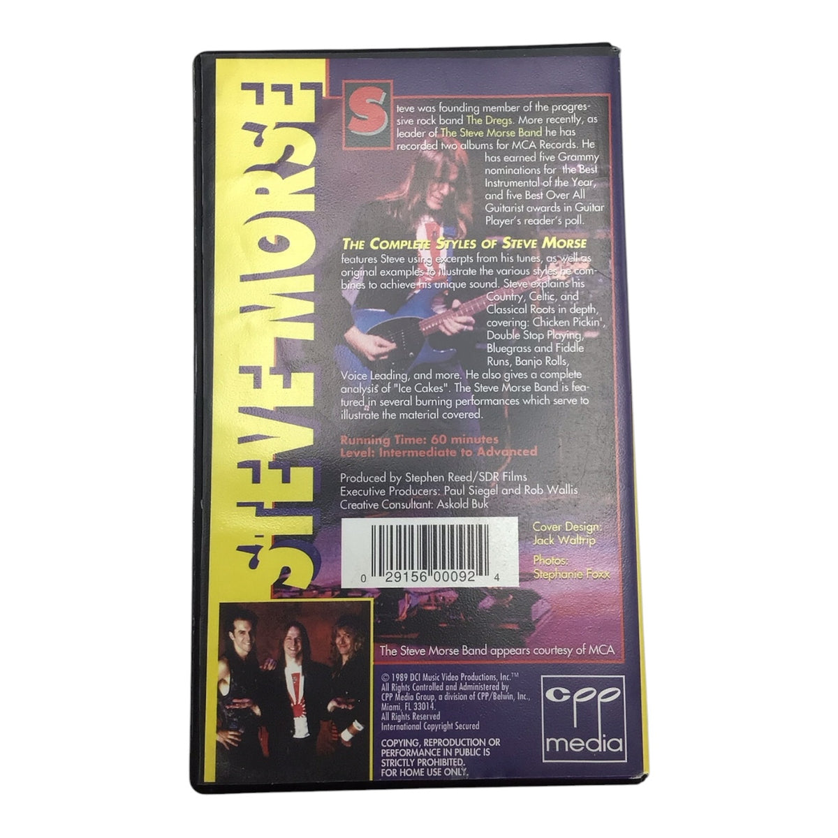 The Complete Styles of Steve Morse w/ The Steve Morse Band VHS Tape