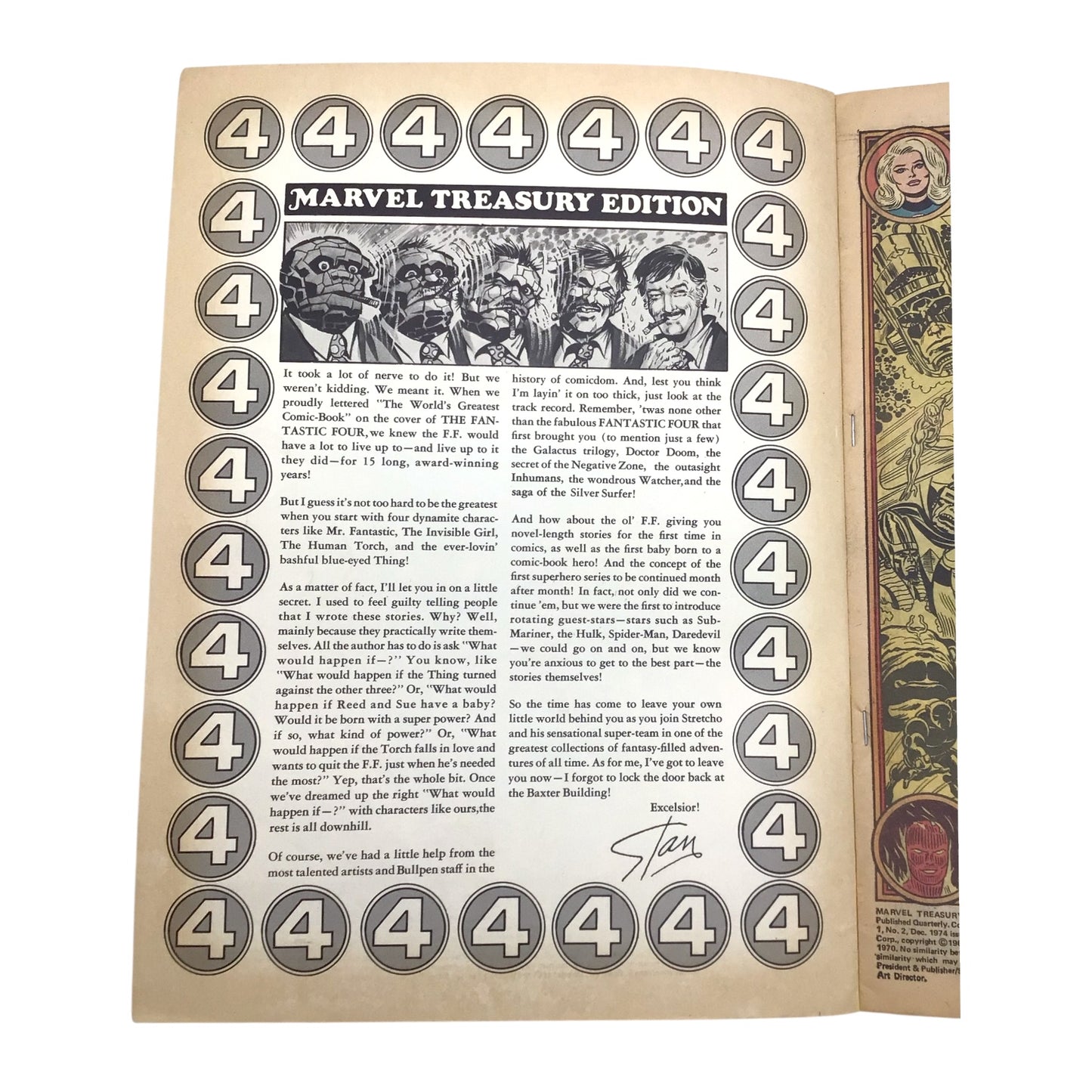 The Fabulous Fantastic Four – Marvel Treasury Edition Vol. 1 #2 (December 1974) - NM/VF