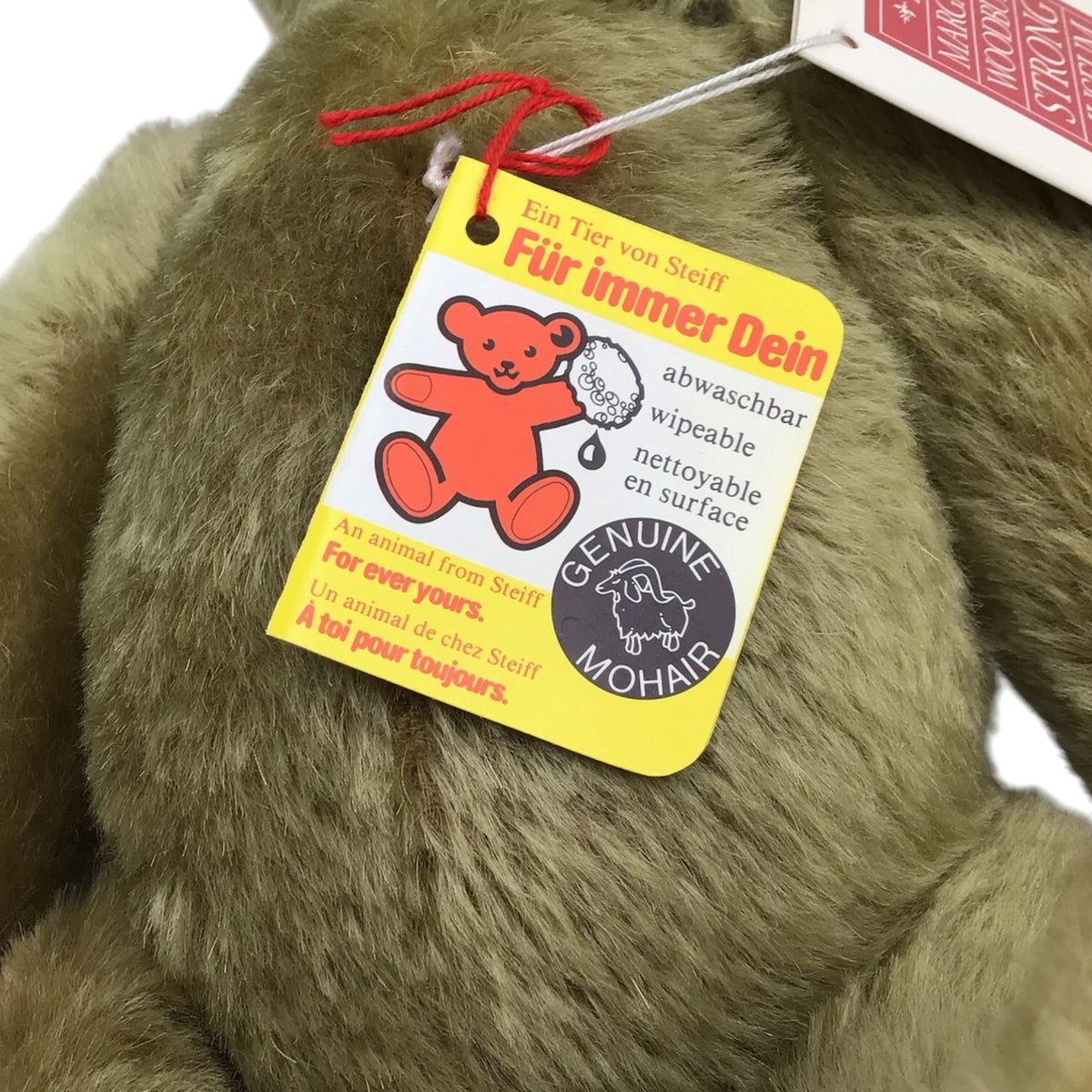 German Steiff Golden Brown Teddy Bear 0155/32 w/ Makers Label & Ear Button