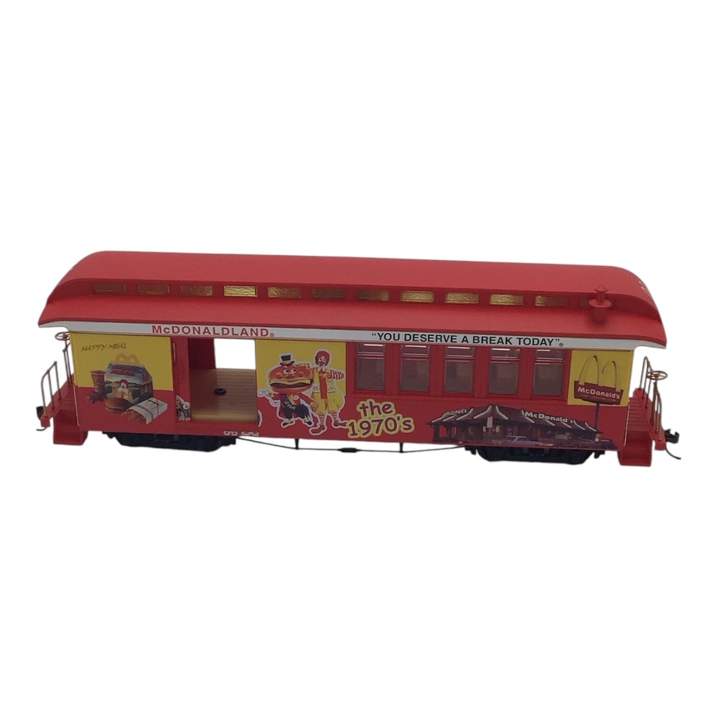 Hawthorne Village McDonald's 50th Anniversary Train Car Set of 4 w/ Tracks