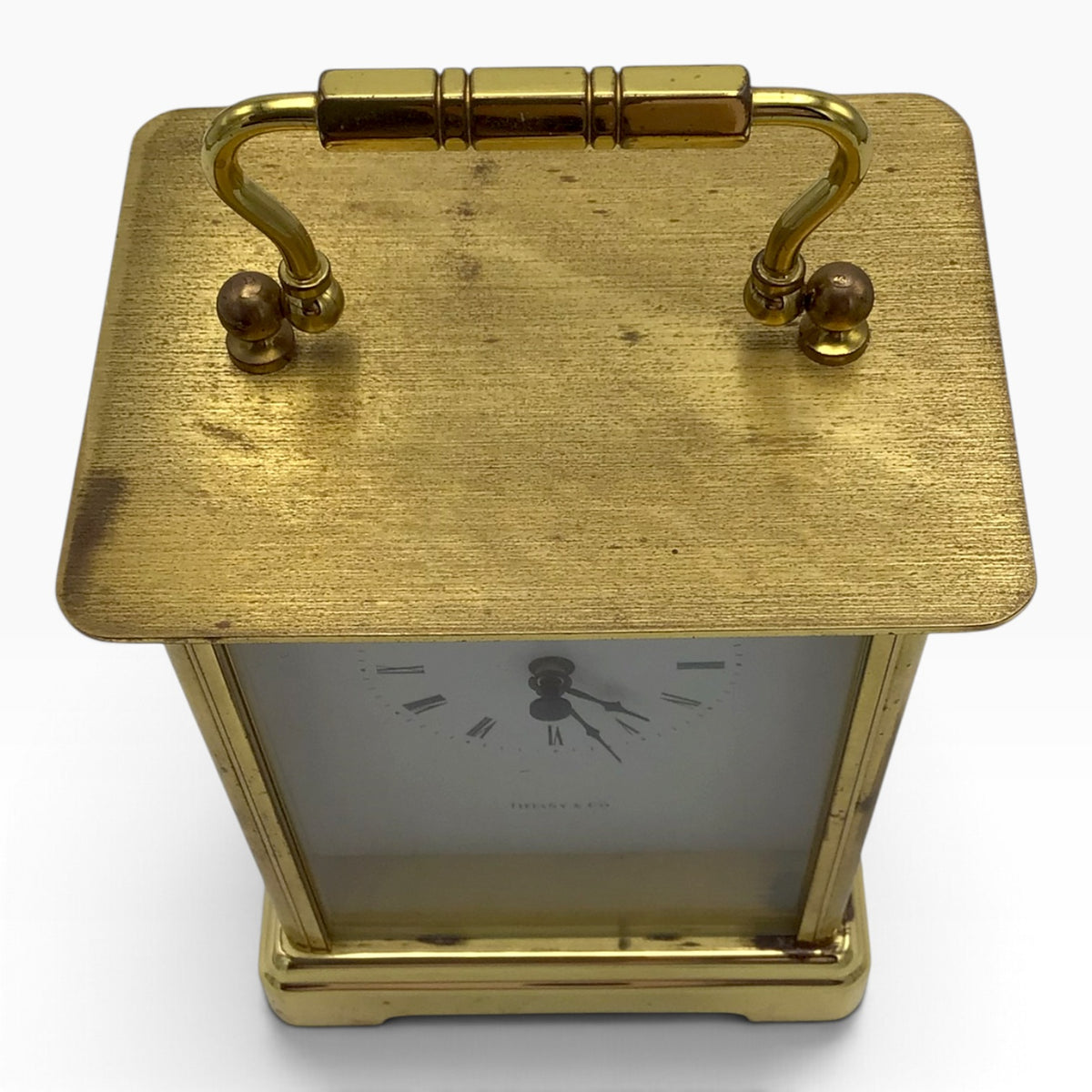Vintage Tiffany & Co. Portfolio Brass Carriage Clock Quartz - Germany