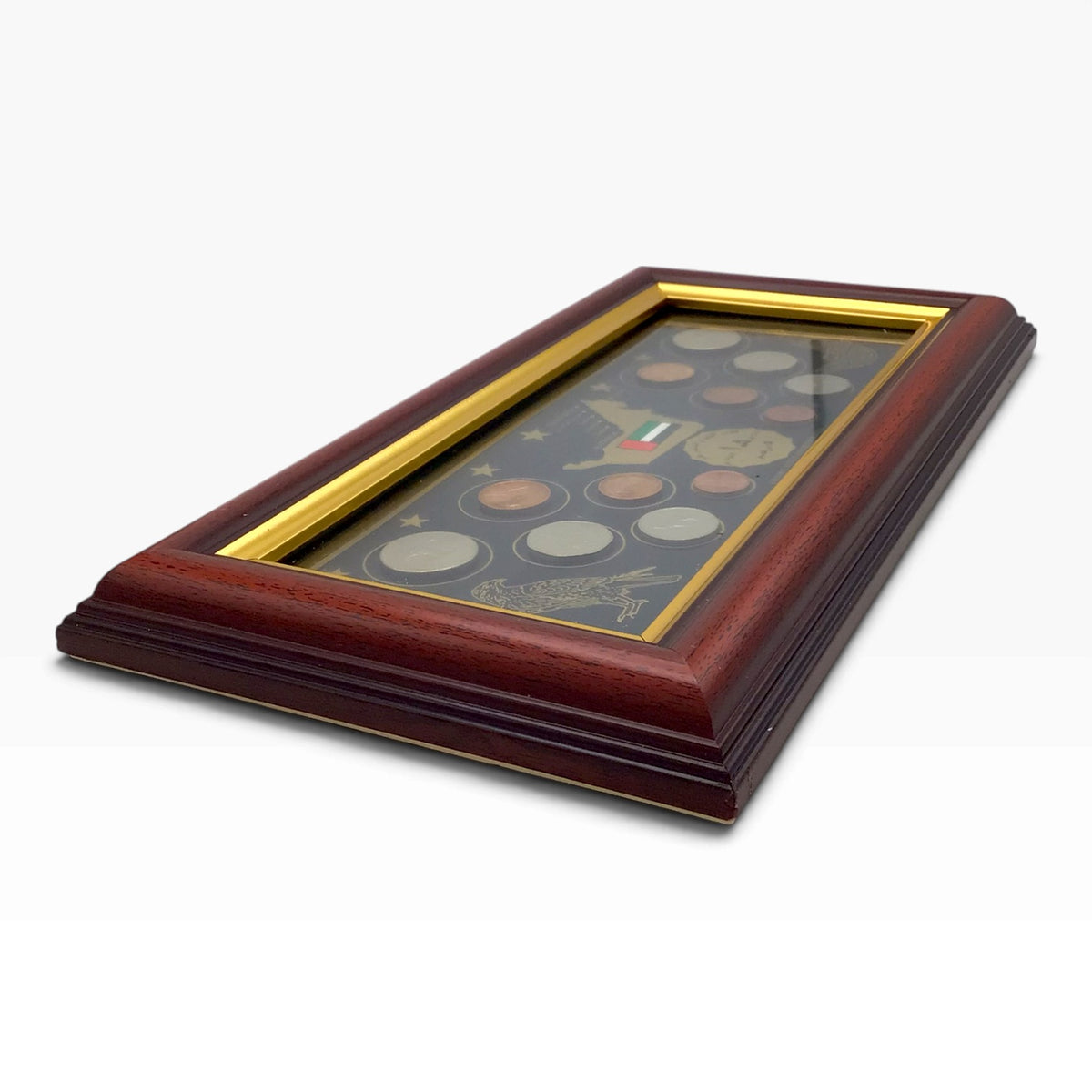 United Arab Emirates 1990s 12 Assorted Coins Set – Framed Display