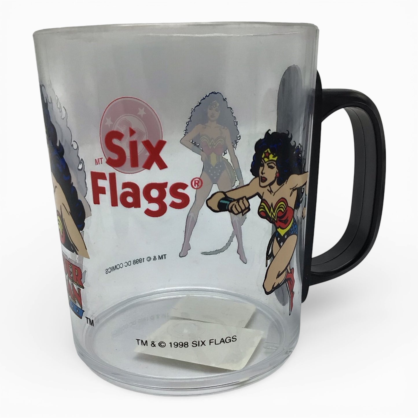 RARE Six Flags Wonder Woman Cup with Straw 1998