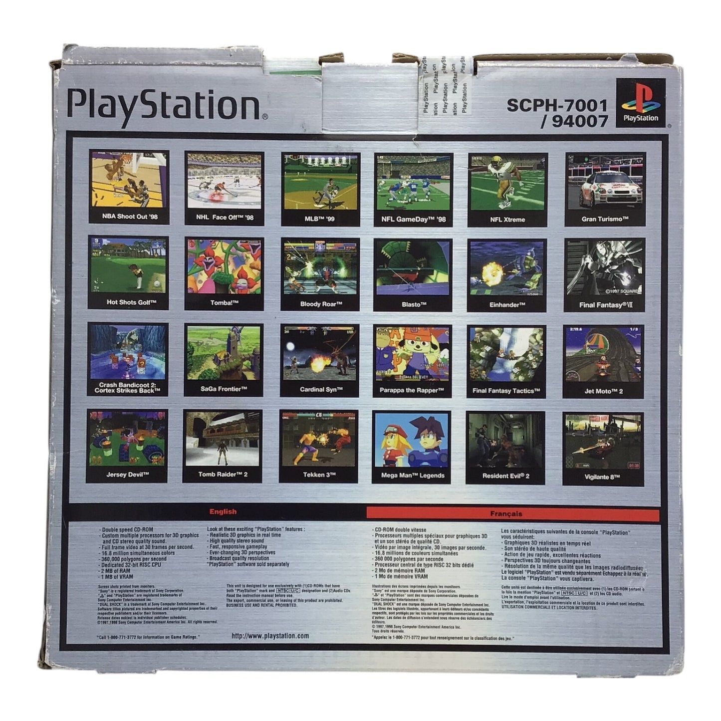 Sony PlayStation Dual Shock SCPH-7001 Original Console Box & Inserts – Box Only
