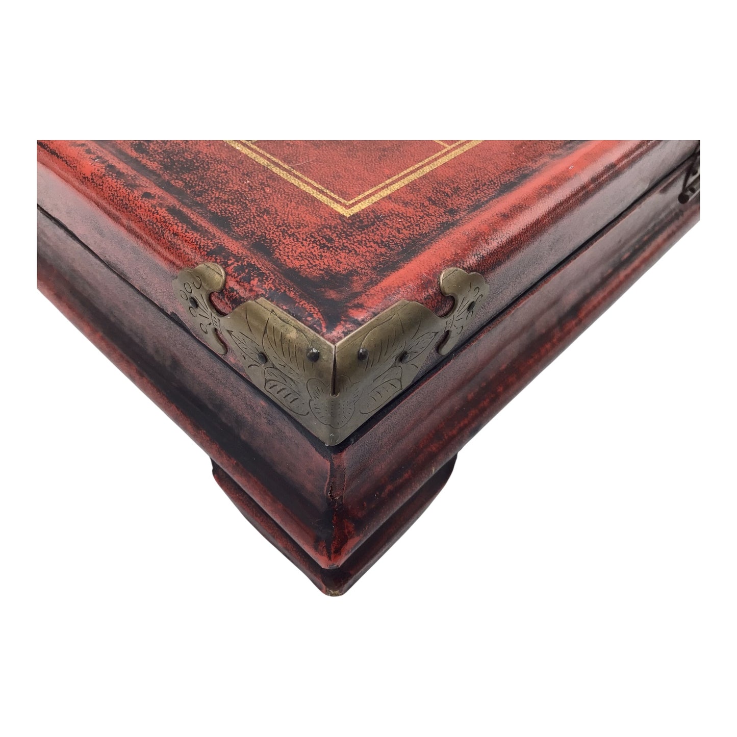 Vintage Chinese Chess Set with Hand-Carved Pieces & Sealed Playing Cards in Wooden Storage Box