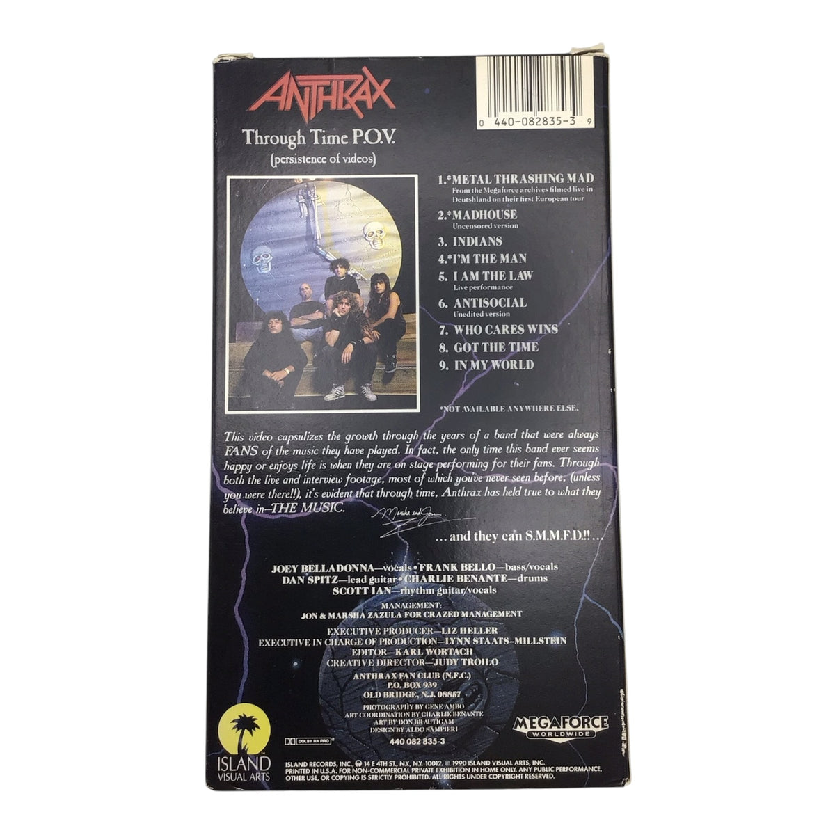 Anthrax Through Time P.O.V. VHS Tape