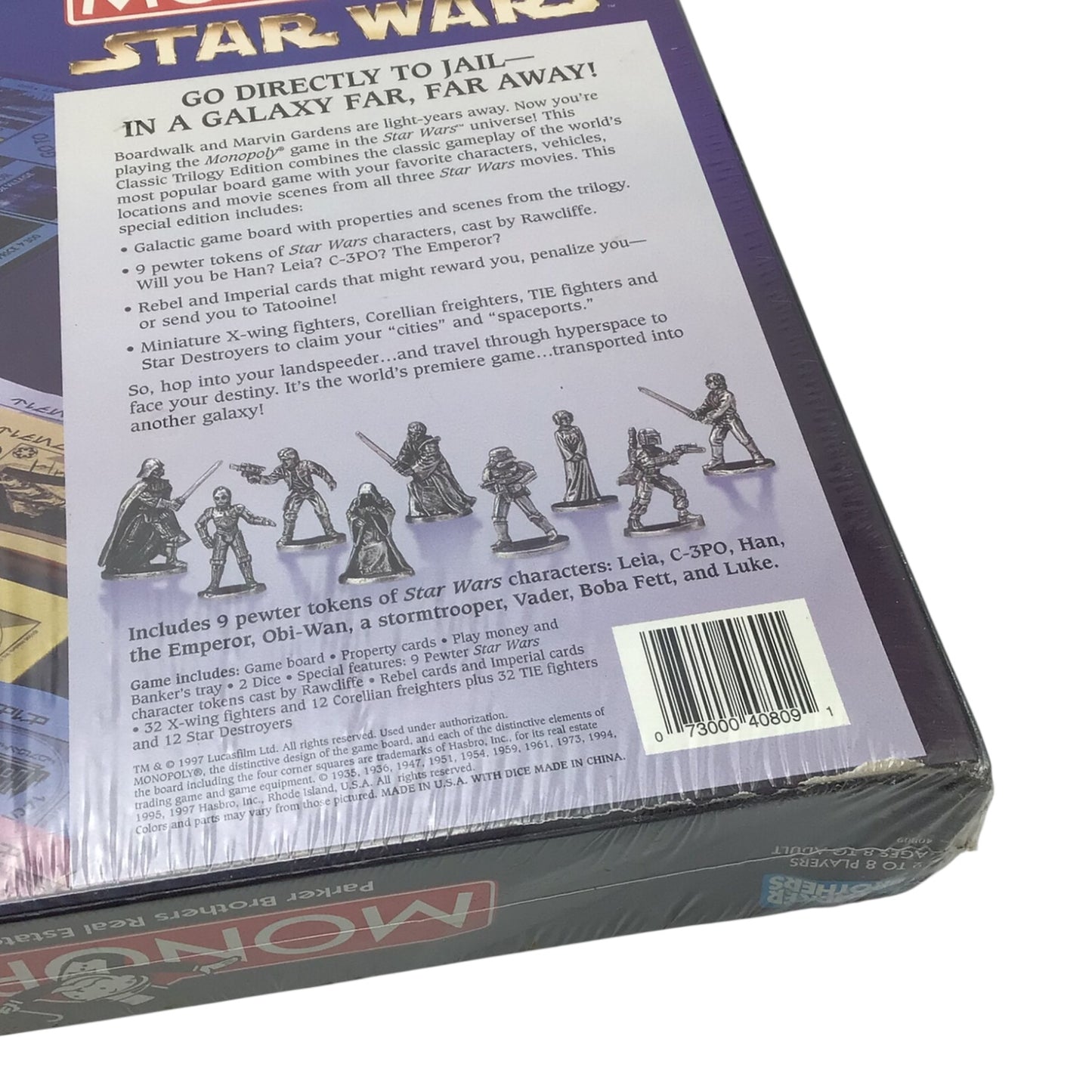 Parker Brothers Star Wars Monopoly Classic Trilogy Edition Board Game (1997) – Factory Sealed
