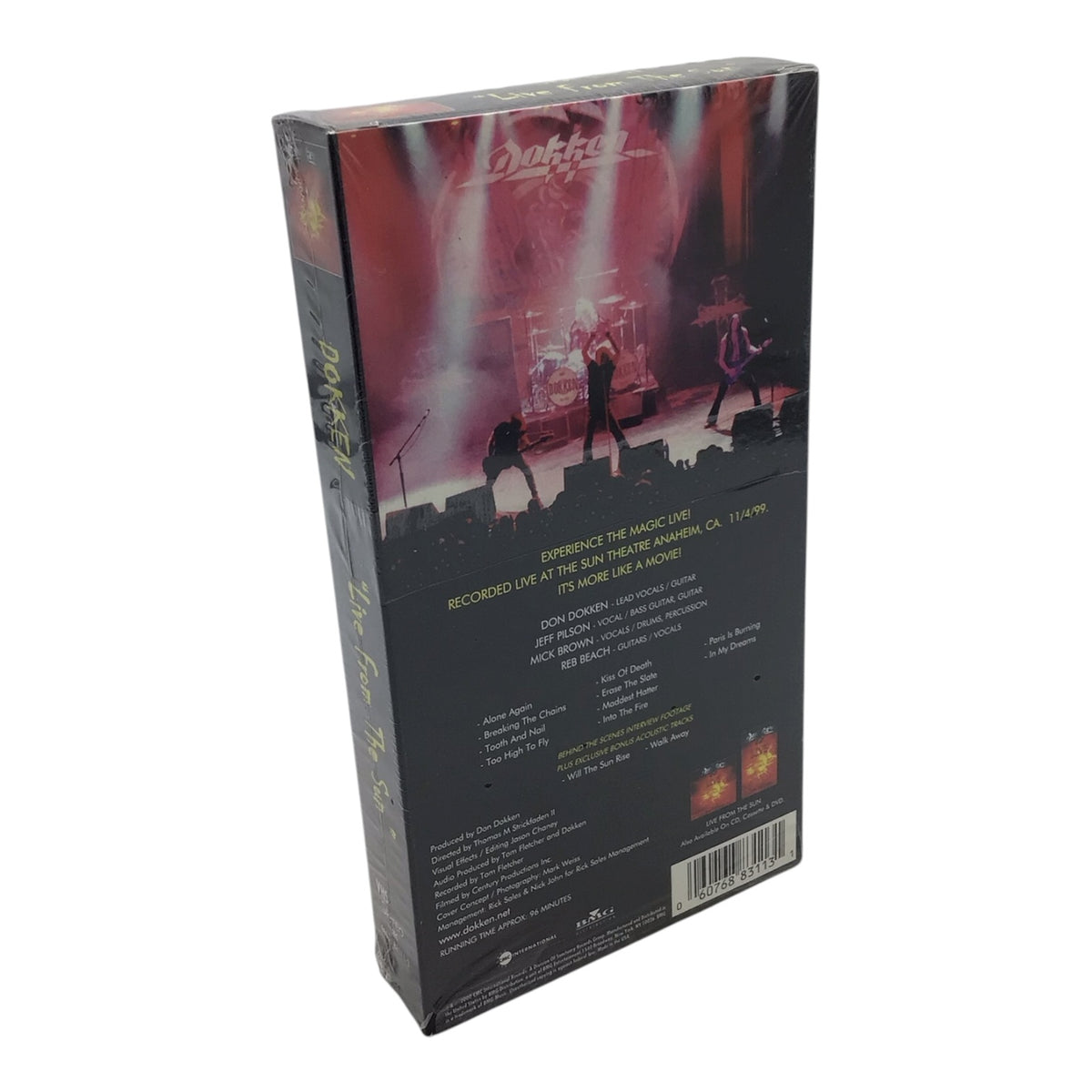 Dokken Live from the Sun VHS Tape