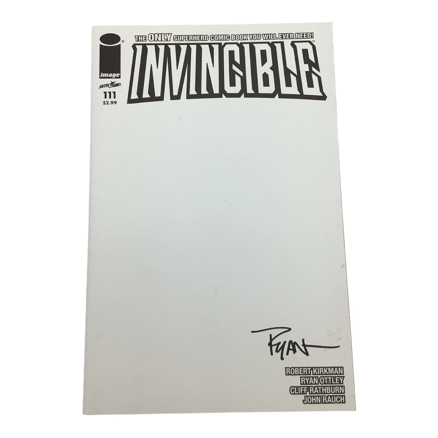 Invincible #111 Blank Variant Signed by Ryan Ottley - Image Comics