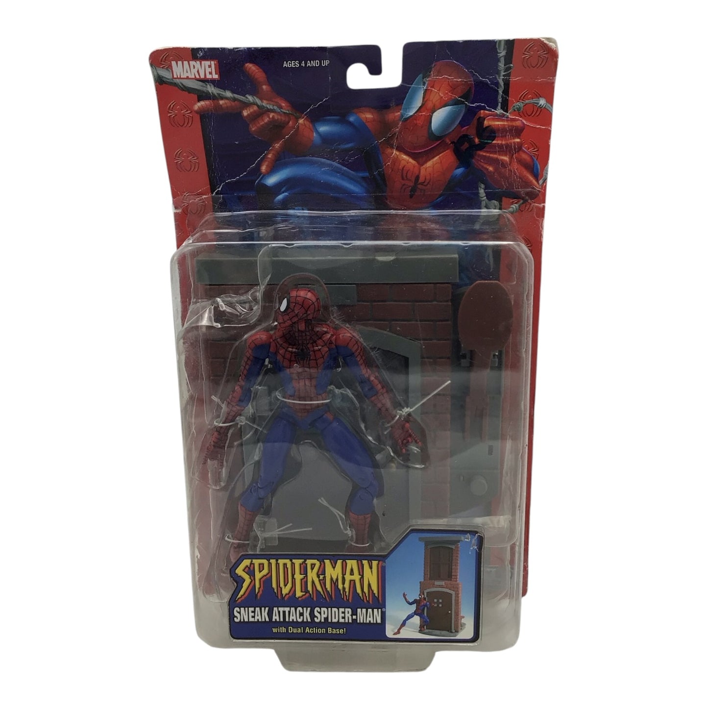 Marvel Sneak Attack Spider-Man w/ Dual Action Base Action Figure (2004)