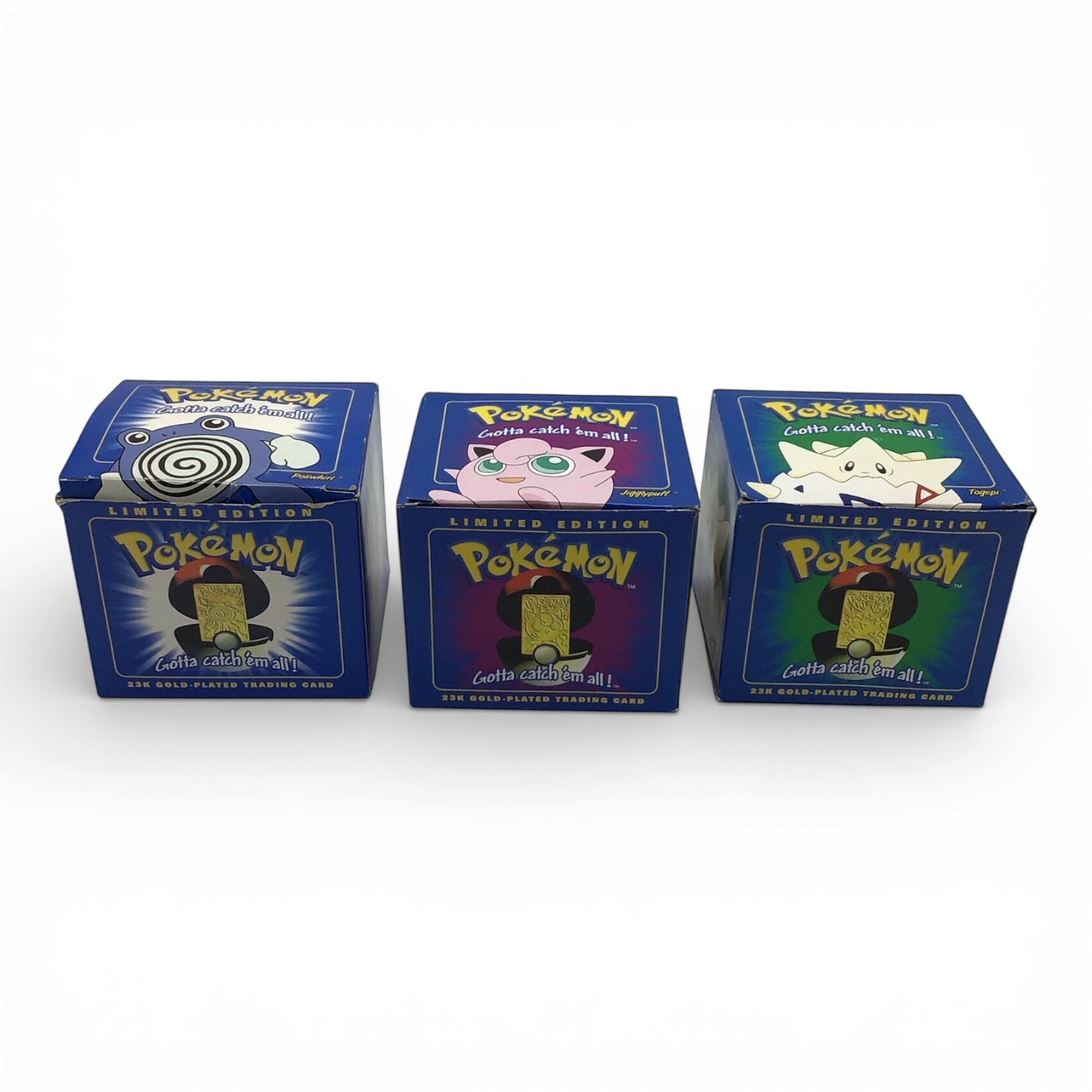 1999 Pokemon Burger King Limited Edition Gold Plated Card Set with Original BK Bags