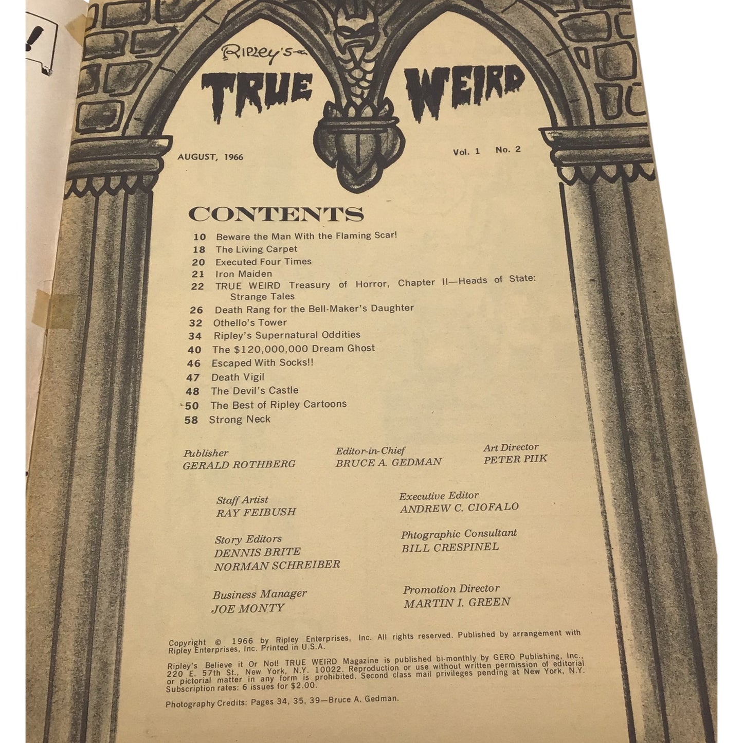 Ripley's Believe It or Not! True Weird Magazine – August 1996 Vol. 1 No. 2