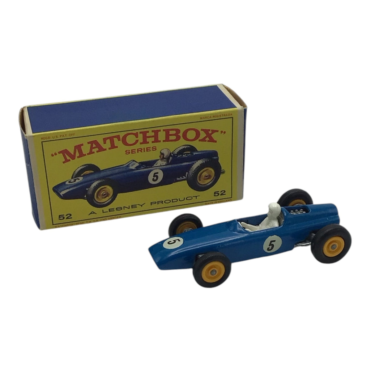 Lesney Matchbox Series #52 B.R.M. Racing Car w/ Original Box