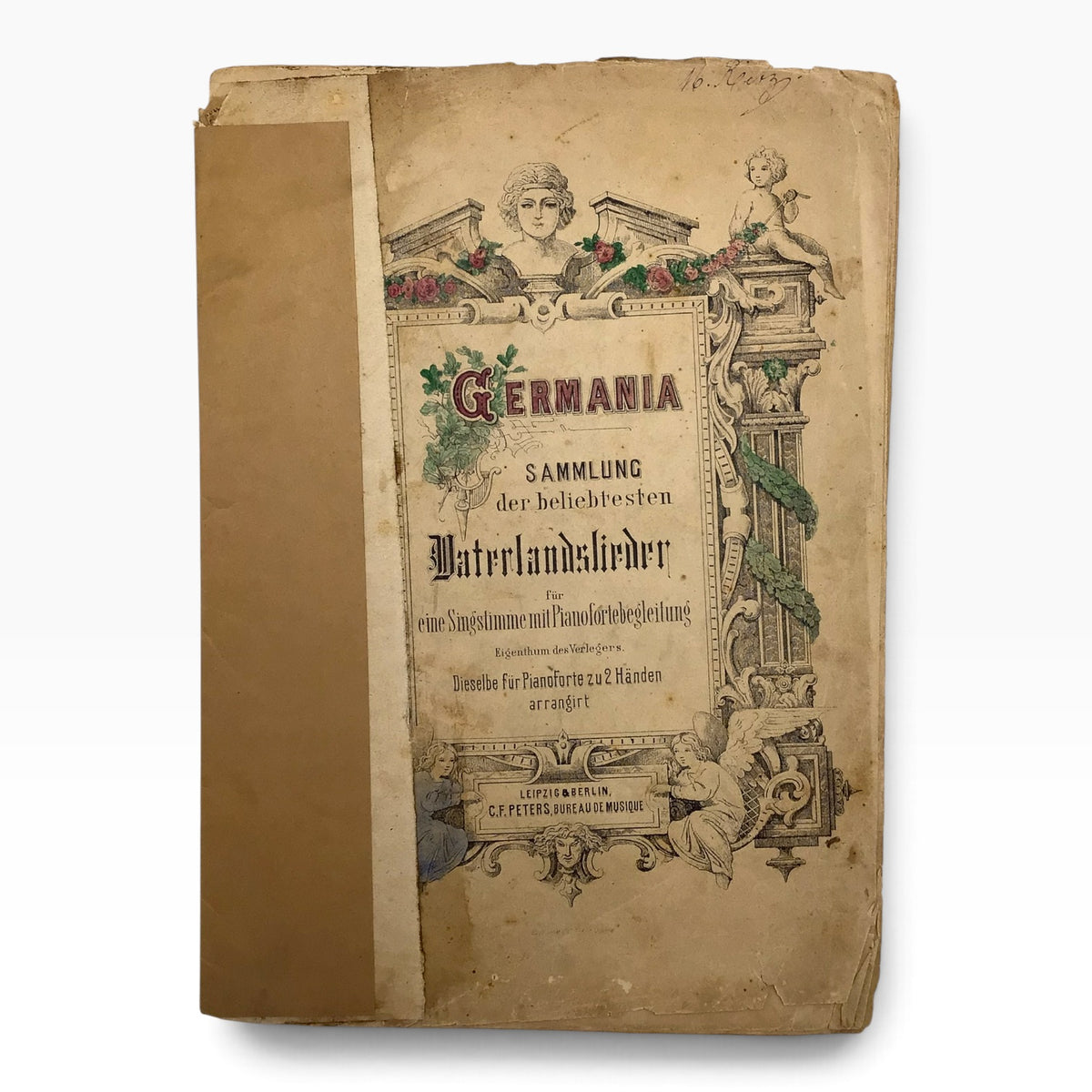 Germany: Collection of the Most Patriotic Songs Antique Pianoforte Music Sheet – Sammlung der beliebtesten Vaterlandslieder