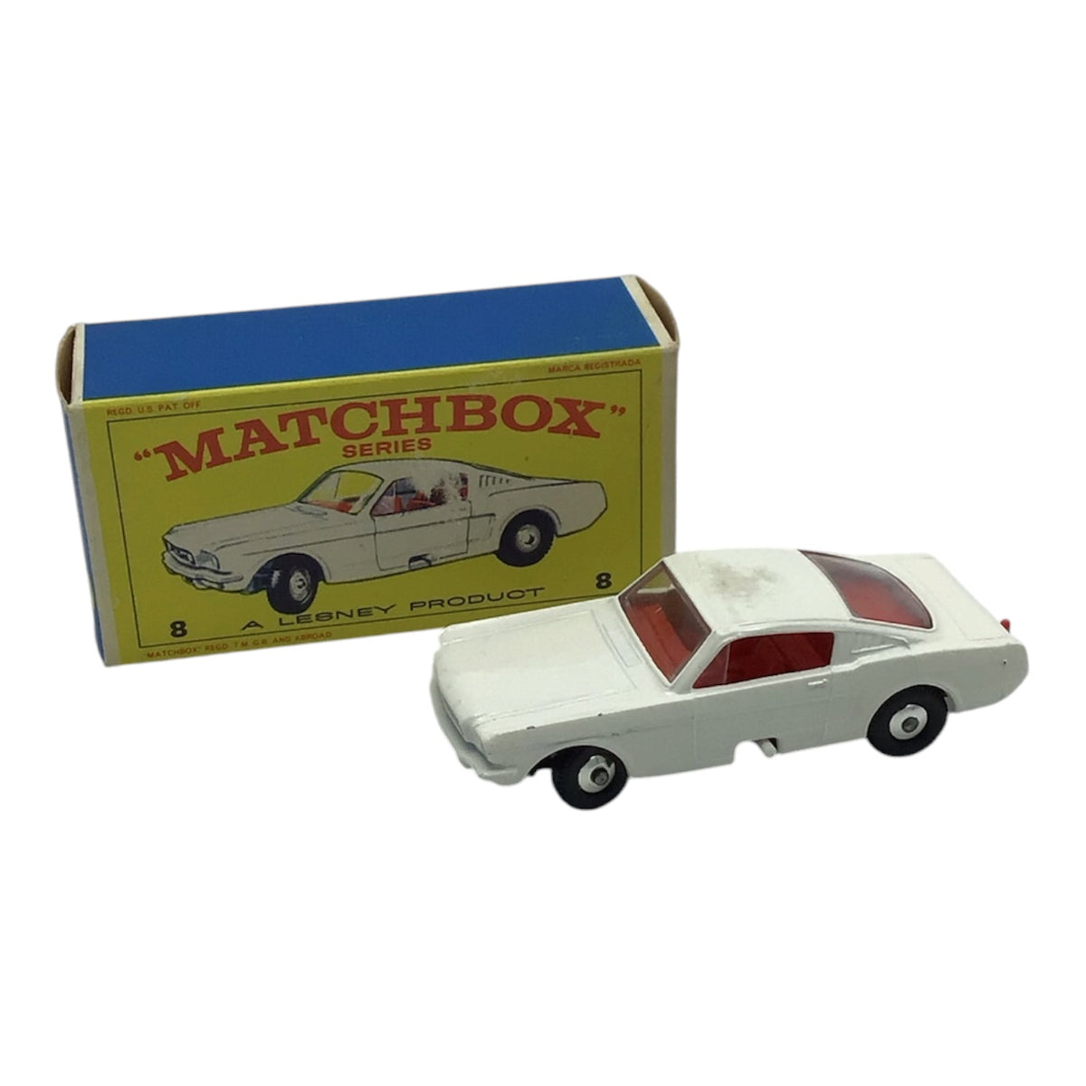 Lesney Matchbox Series #8 Ford Mustang w/ Original Box