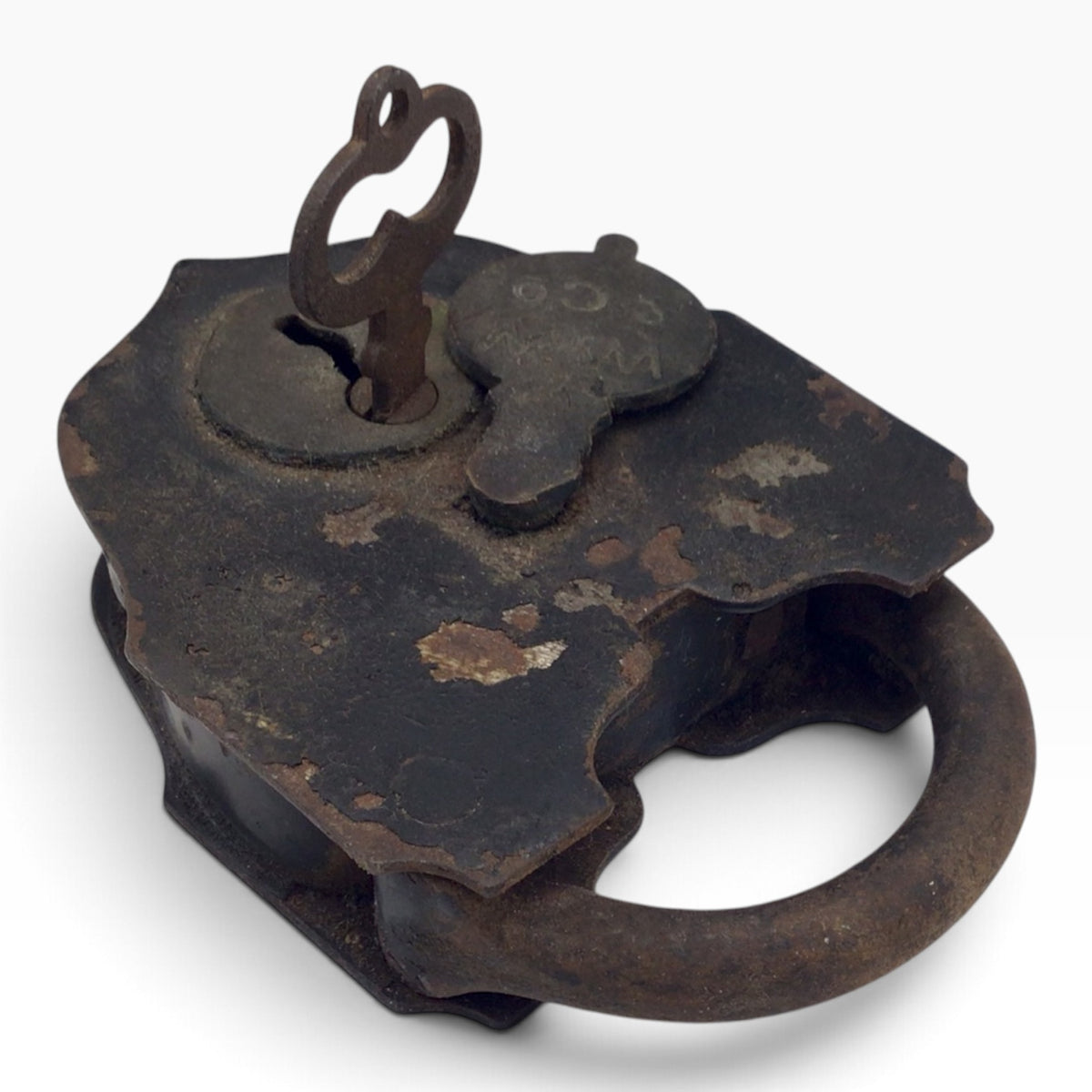 Antique W.W. & Co. William Wilcox Smokehouse Padlock – 19th Century