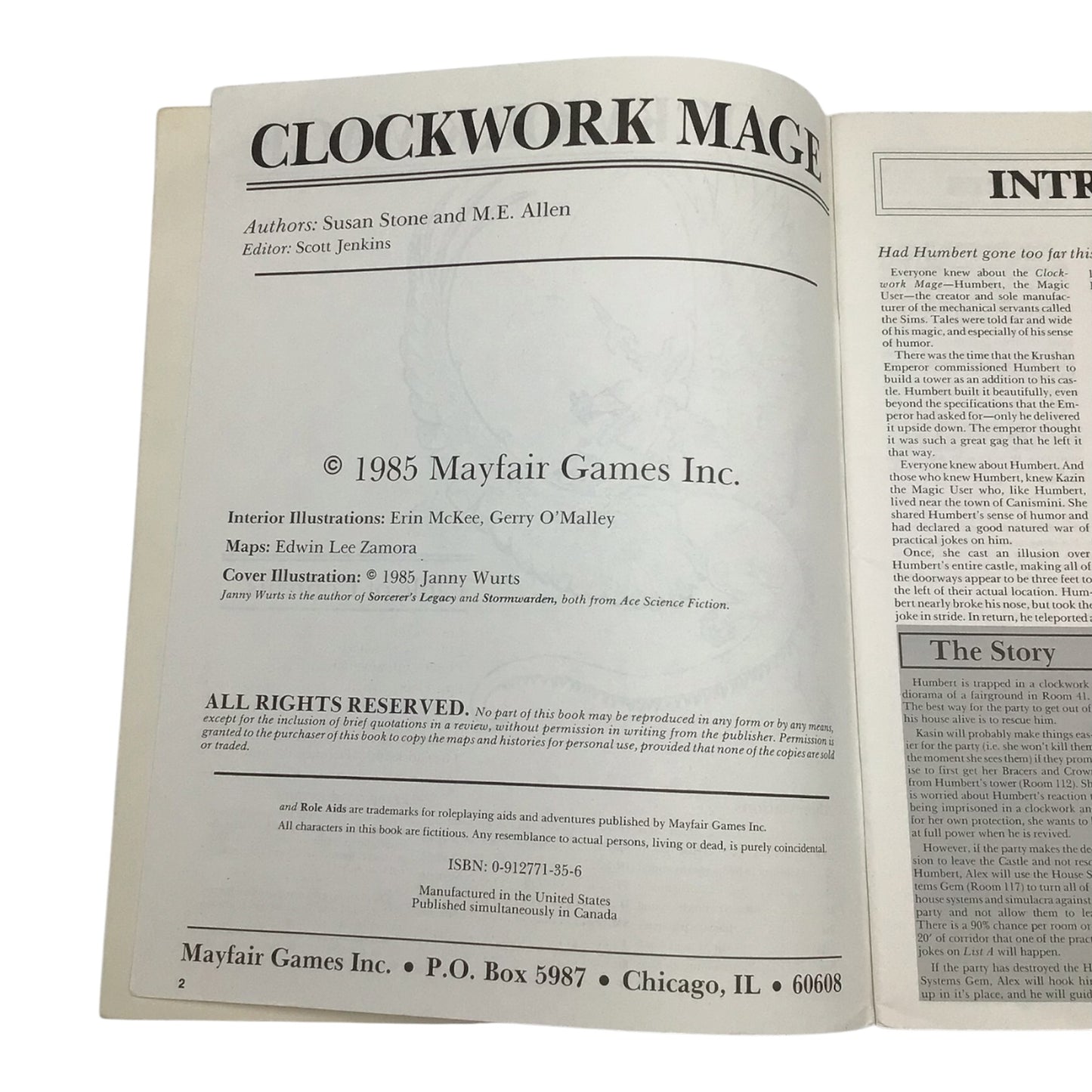 Advanced Dungeons & Dragons Role Aids Clockwork Mage (1985)