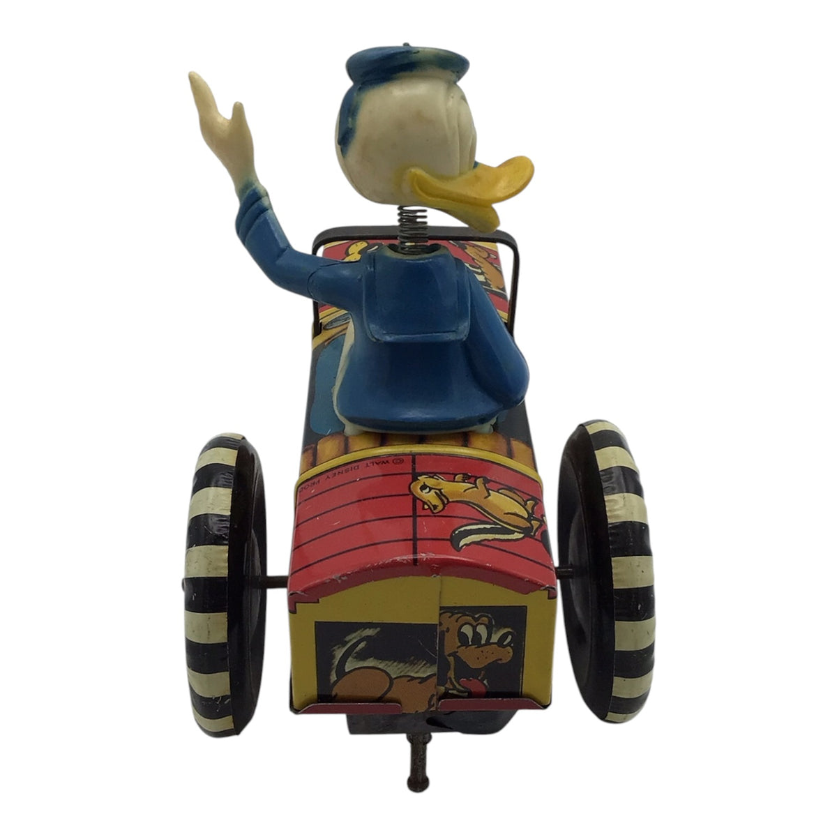 Vintage 1950s Disney Tin Windup Donald Duck Dipsy Car Toy