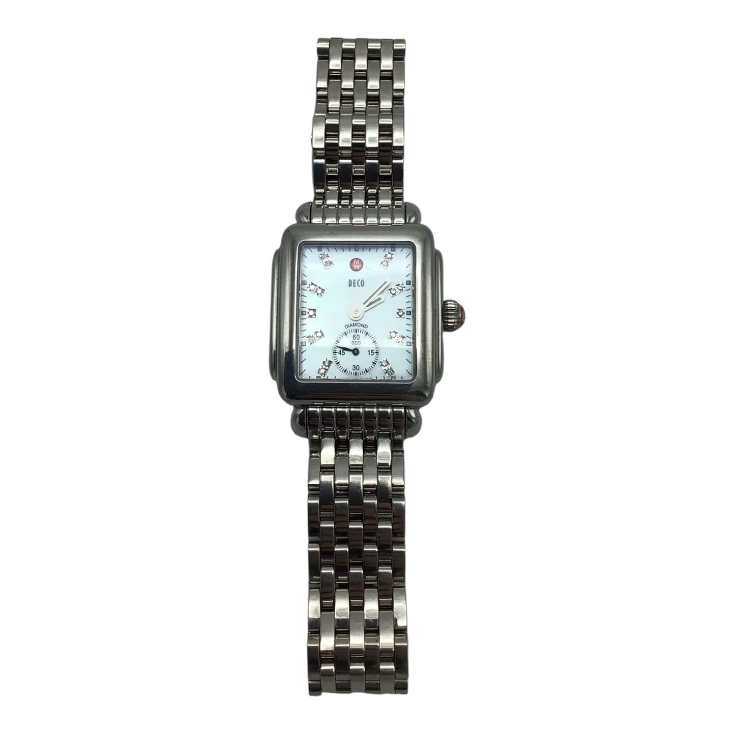 Michele Silver Watch with Mother of Pearl Dial