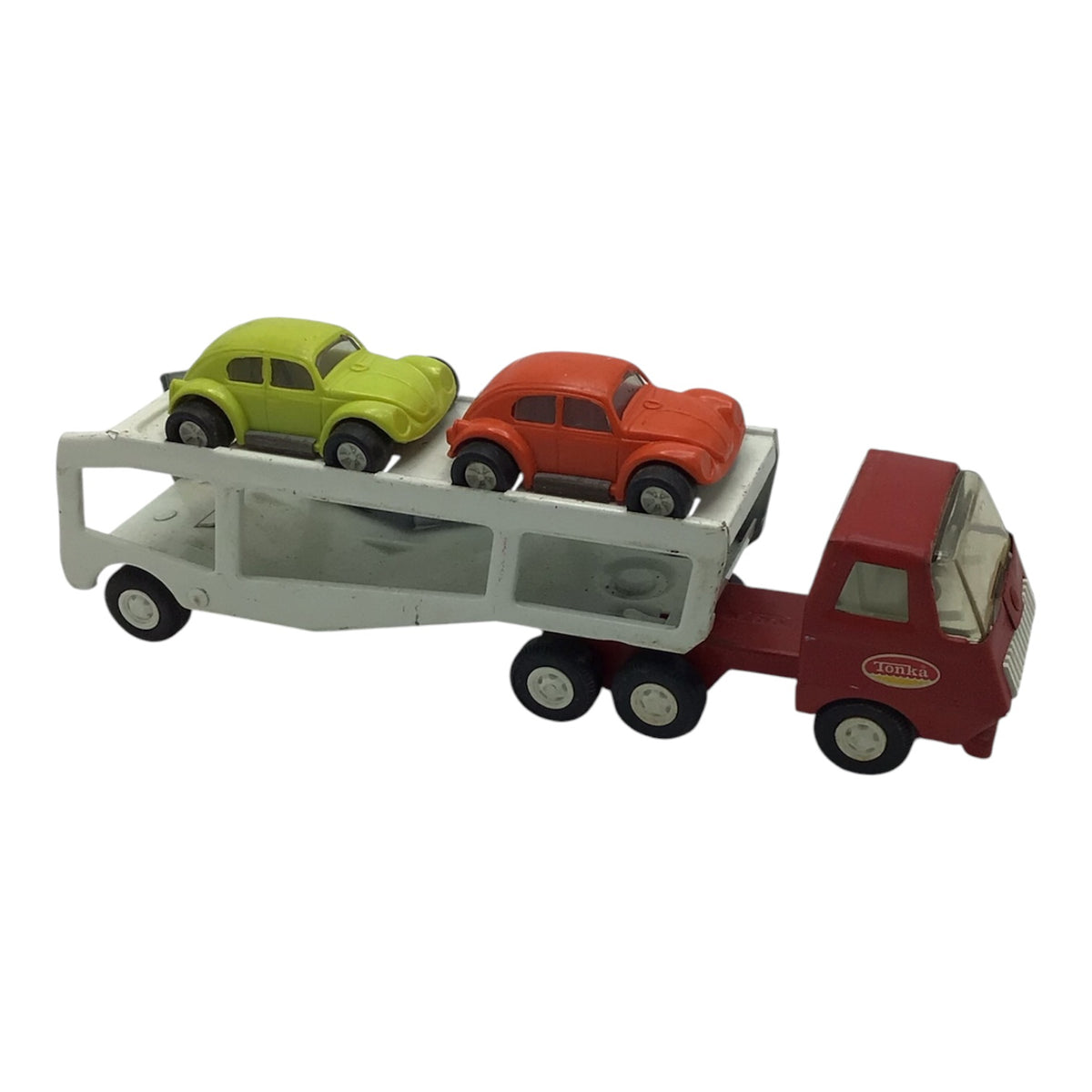 Vintage Tonka Diecast Car Transporter w/ 2 Cars