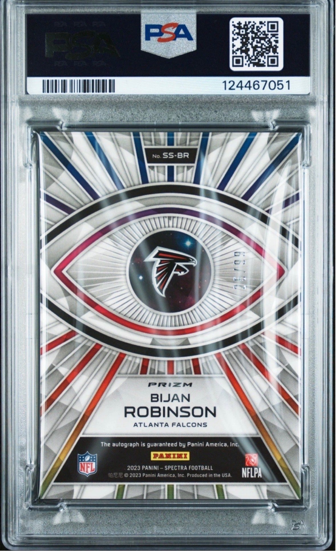 2023 Spectra Celestial /99 Bijan Robinson Auth Auto PSA 7 Pop 1! - 124467051