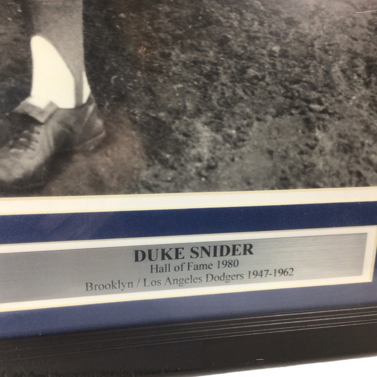 Duke Snider Hall of Fame 1980 LA Dodgers Framed Signed Photo - PSA Certified