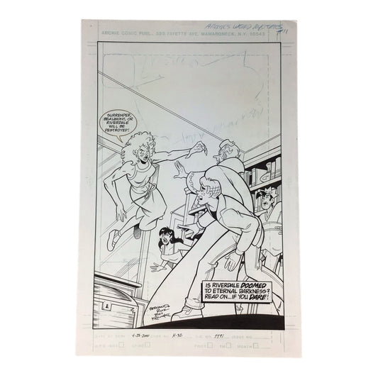 Original Art Comic Cover Archie's Weird Mysteries #11 by Ruiz & Kelowski