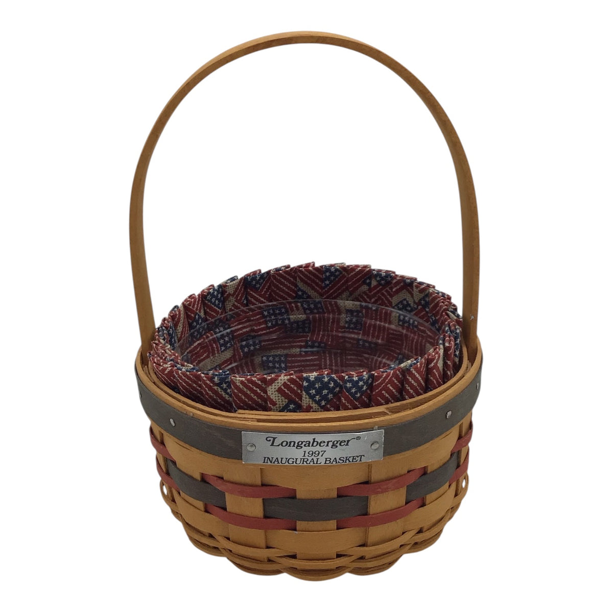 Longaberger 1997 Inaugural Basket w/ Liner & Protector