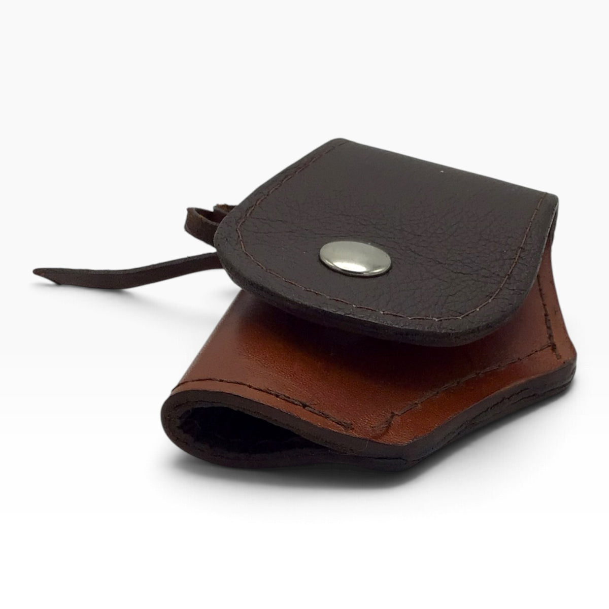 Brown Leather Gun Holster with Leather Hammer Thong