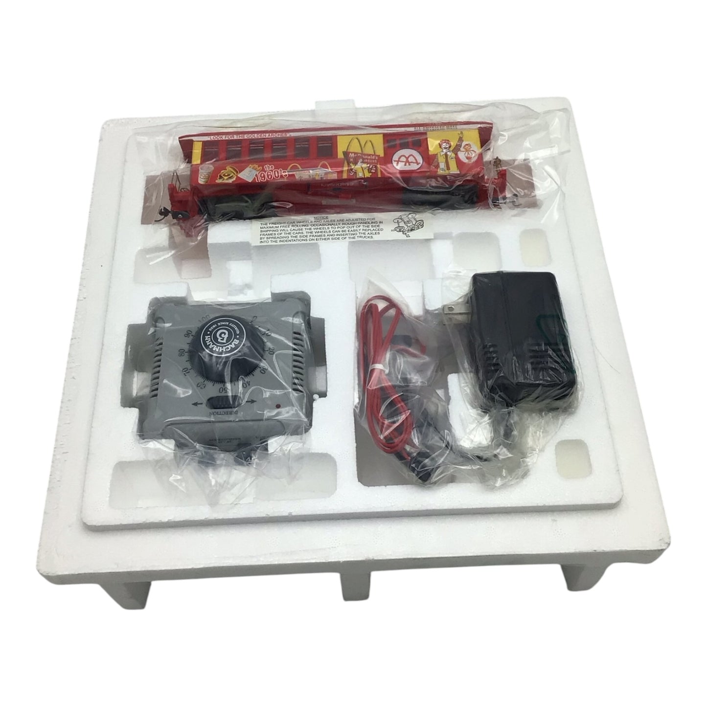 Hawthorne Village McDonald's 50th Anniversary Train Car Set of 4 w/ Tracks