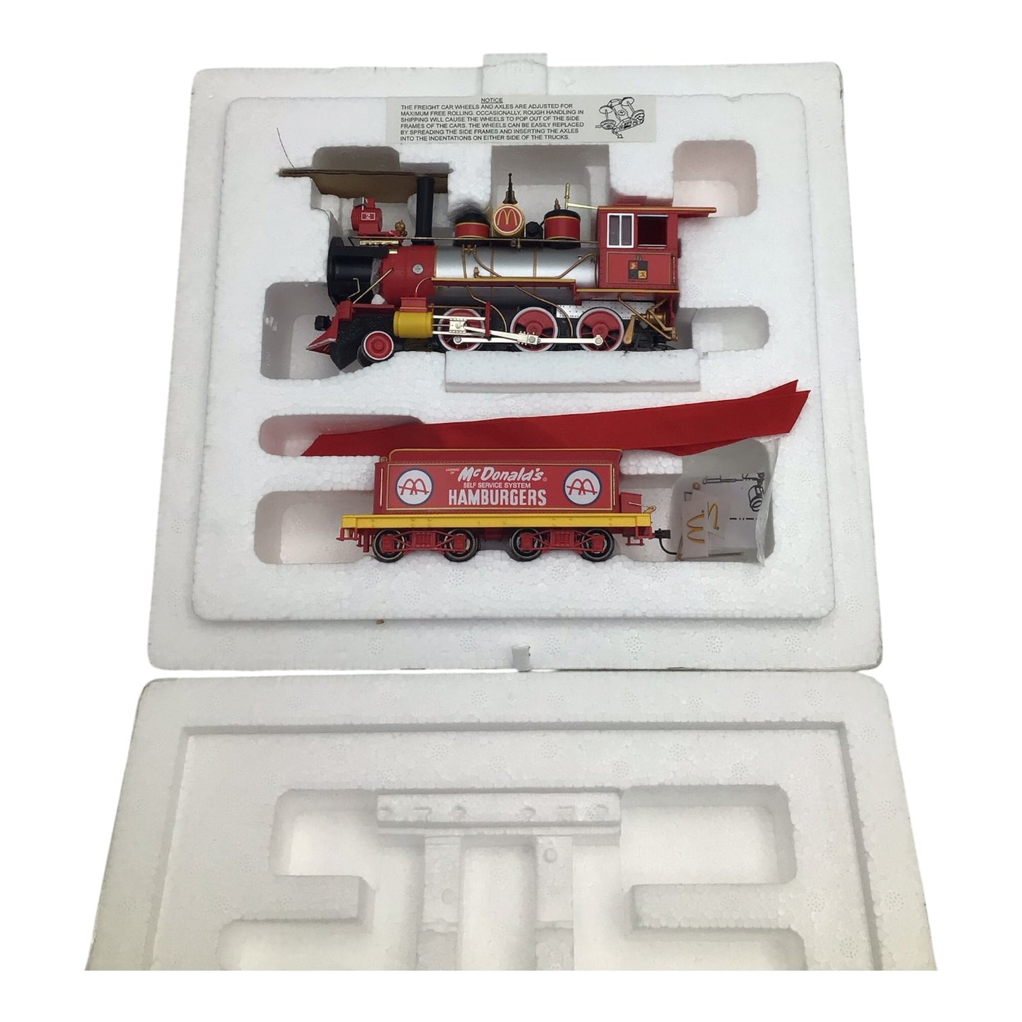 Hawthorne Village McDonald's 50th Anniversary Train Car Set of 4 w/ Tracks