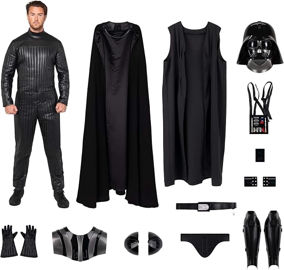 Star Wars Darth Vader Primalux Costume - Men's Sith Lord Cosplay Outfit w/ Storage Case