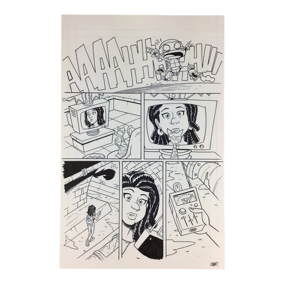 Original Art Comic TMNT New Animated Adventures #10 by Chad Thomas