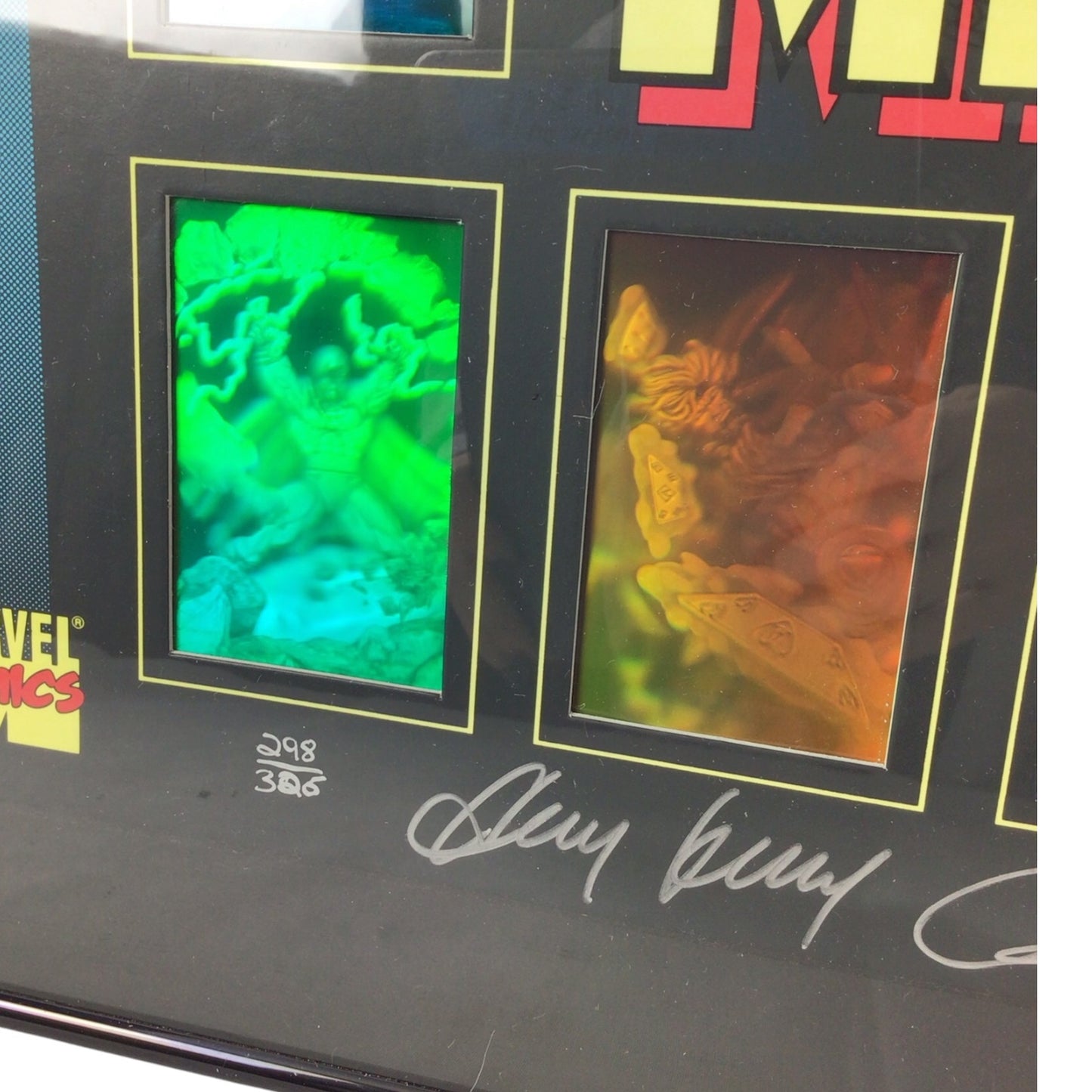 X-Men 30th Anniversary Hologram Framed & Matted Set - Signed by Andy & Adam Kubert + More