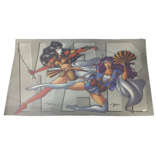 SHI vs TOMOE WAR Poster Signed by Billy Tucci - JSA Certified